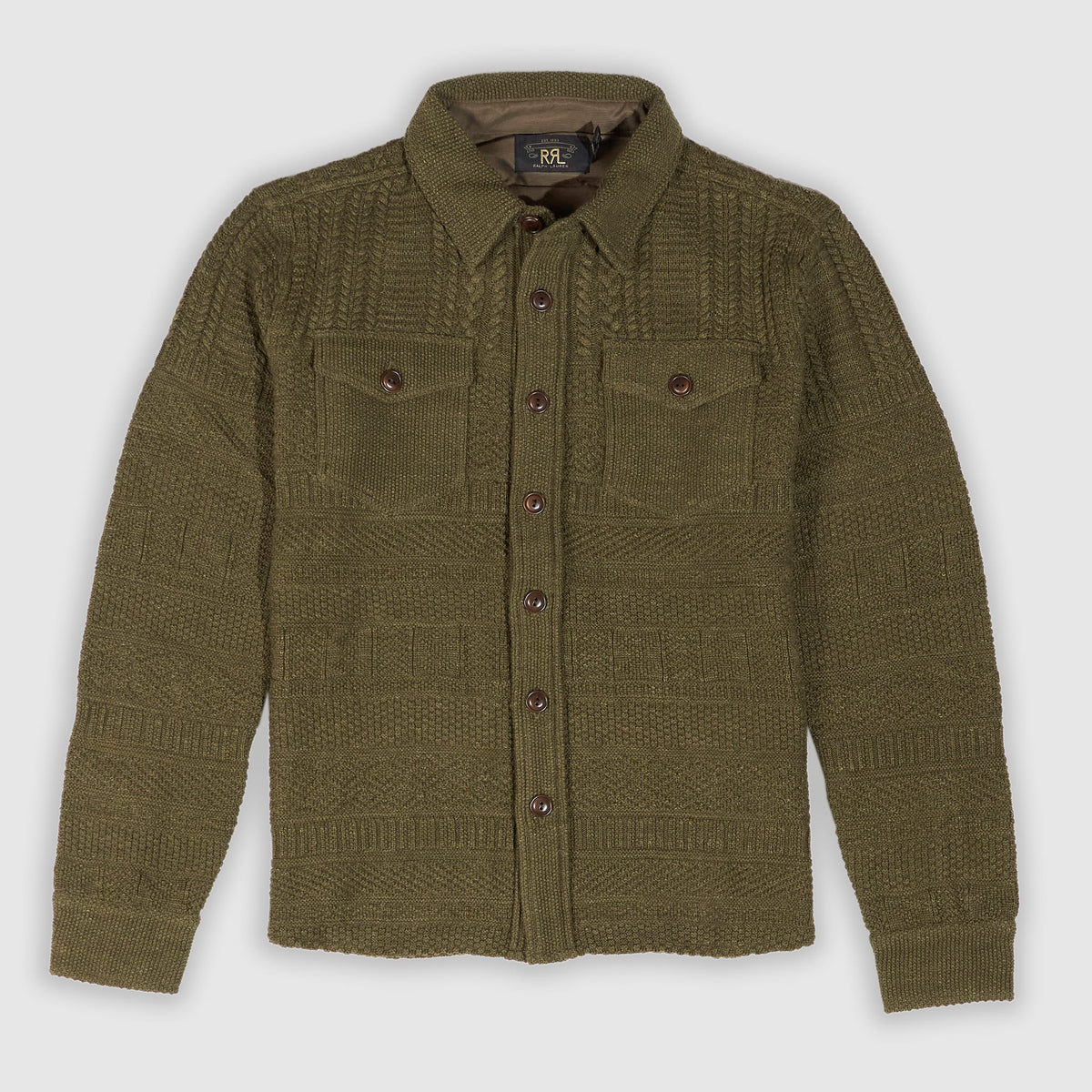 Double RL Knitted Cotton/Wool Overshirt