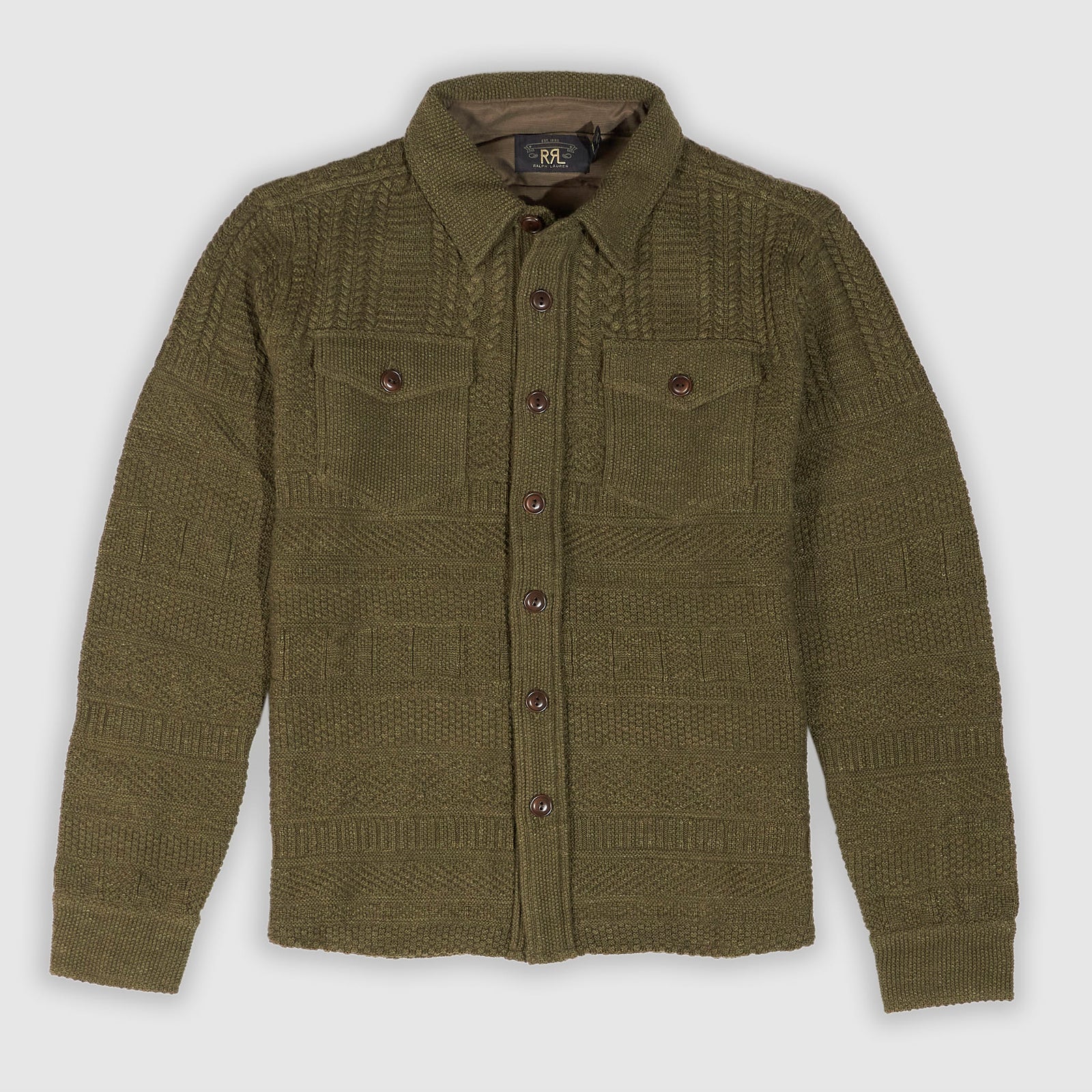 Double RL Knitted Cotton/Wool Overshirt