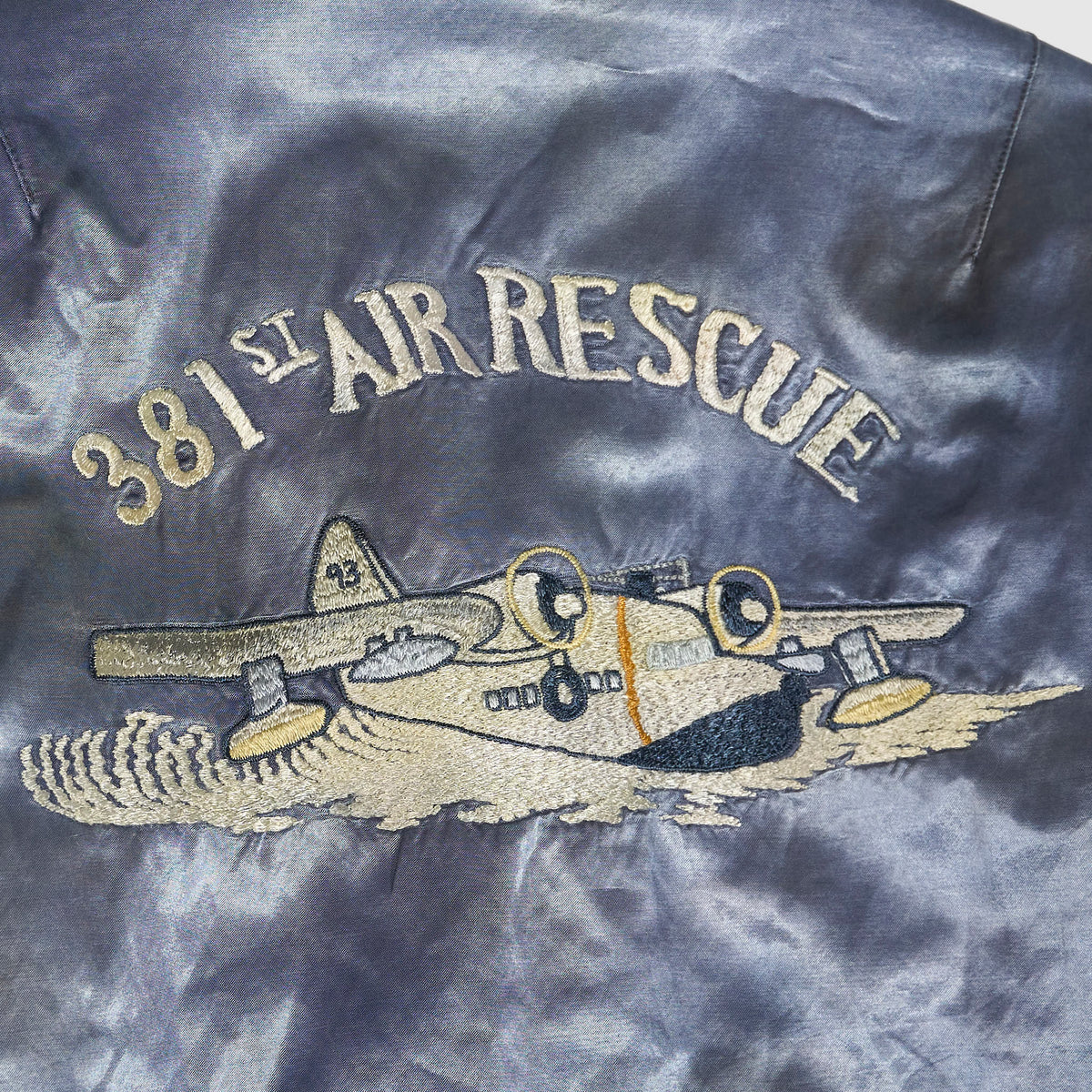 Double RL Embroidered Satin Pilot Jacket