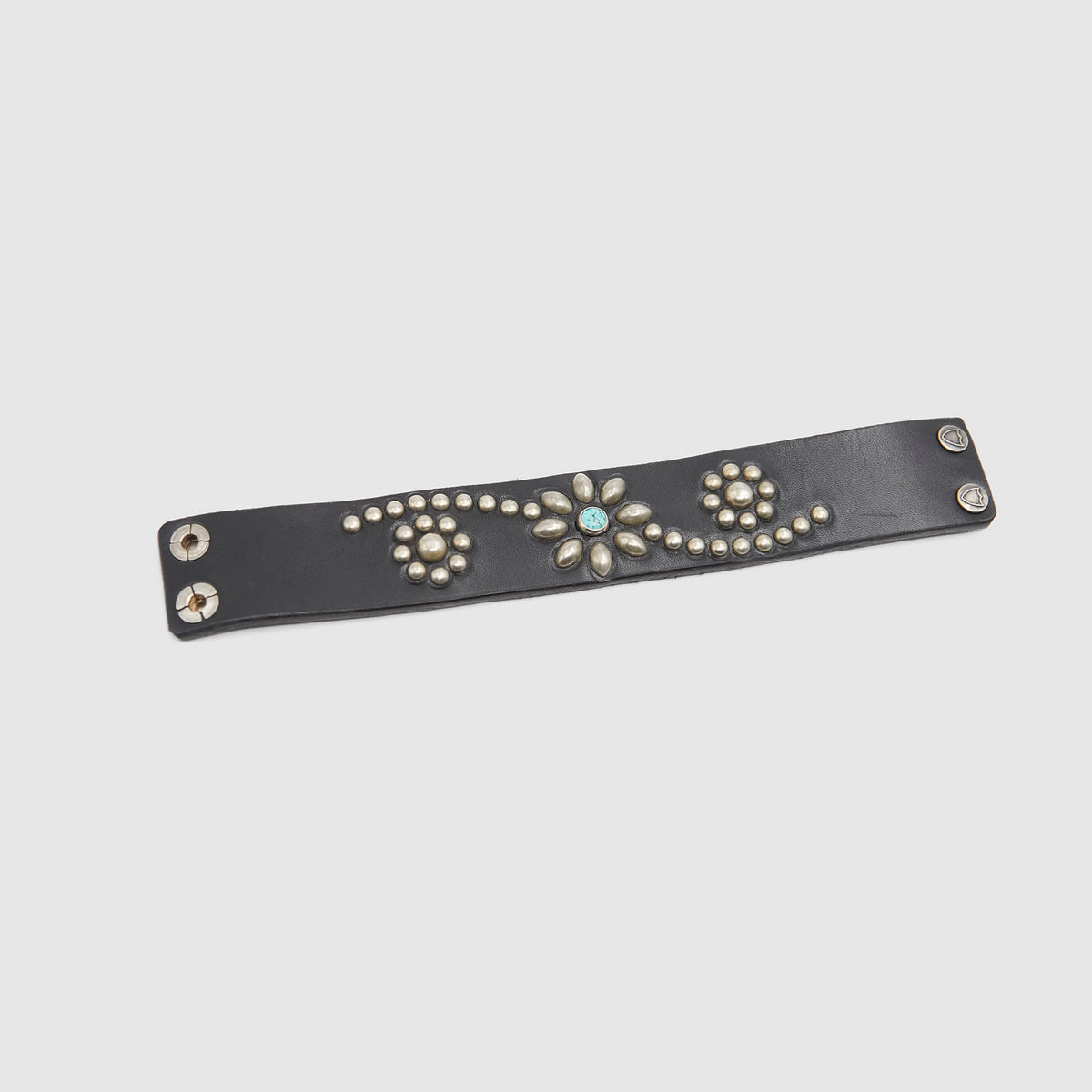 HTC Turquoise Black Leather Bracelet