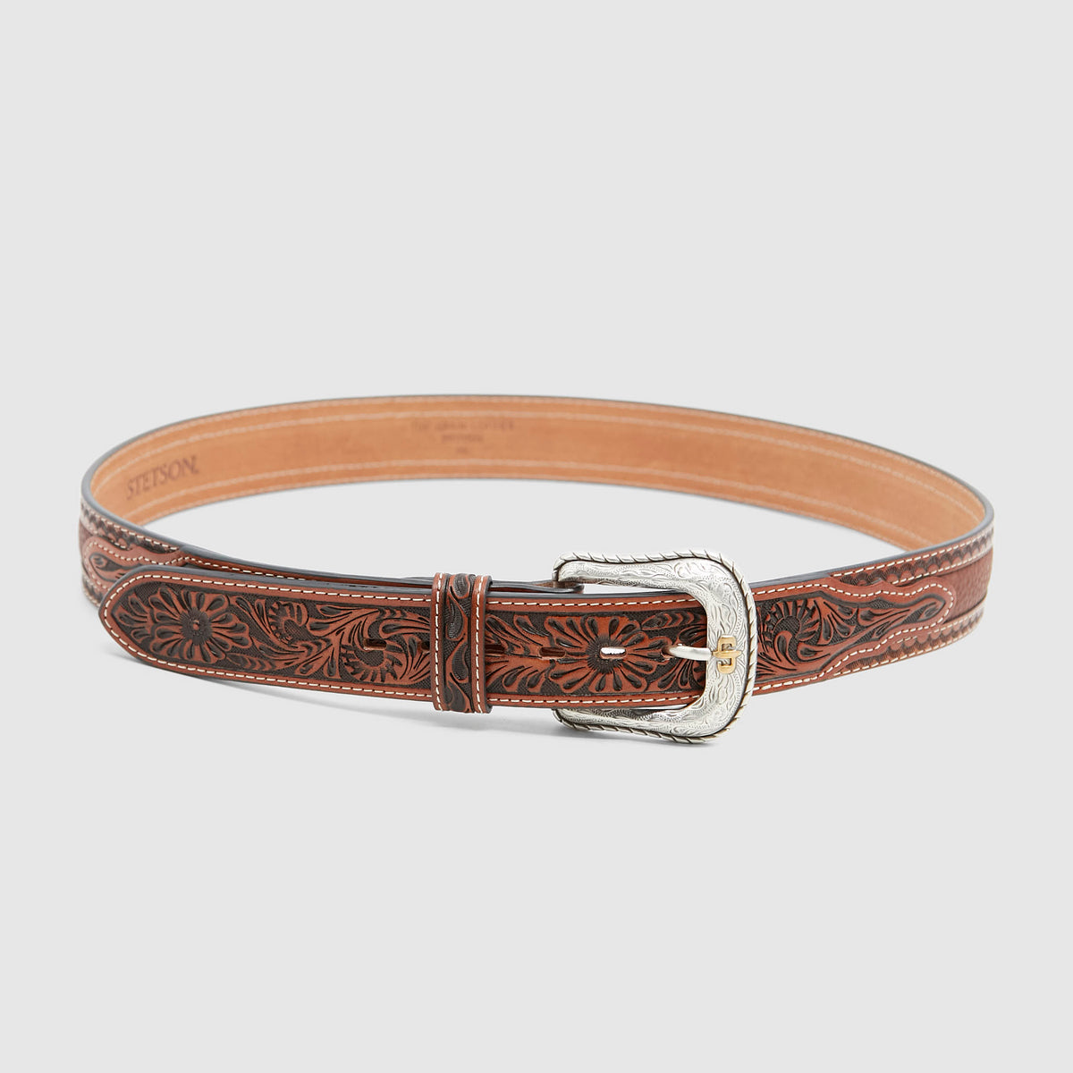 Stetson Tooled Leather Western Belt
