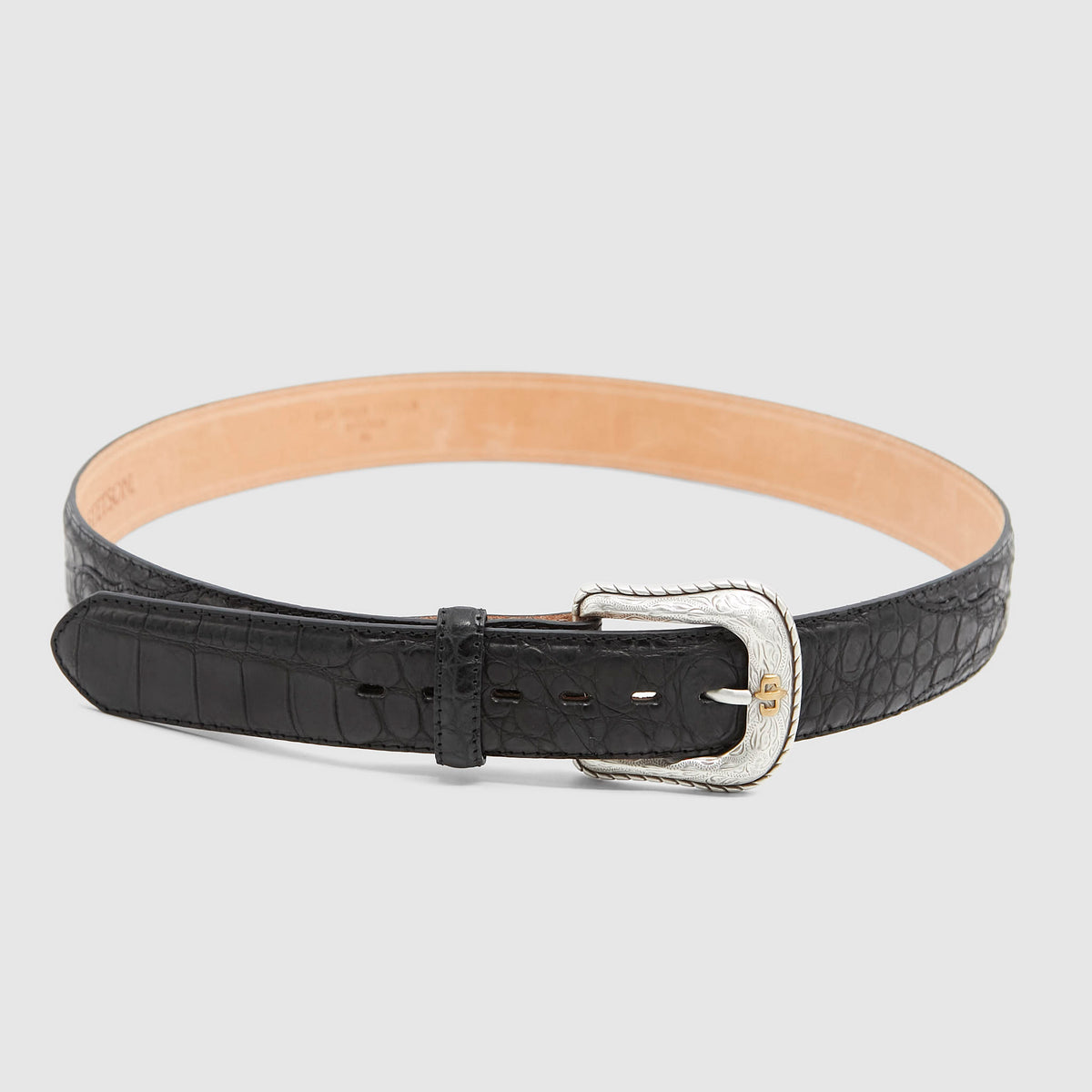 Stetson Caiman Textured Leather Belt