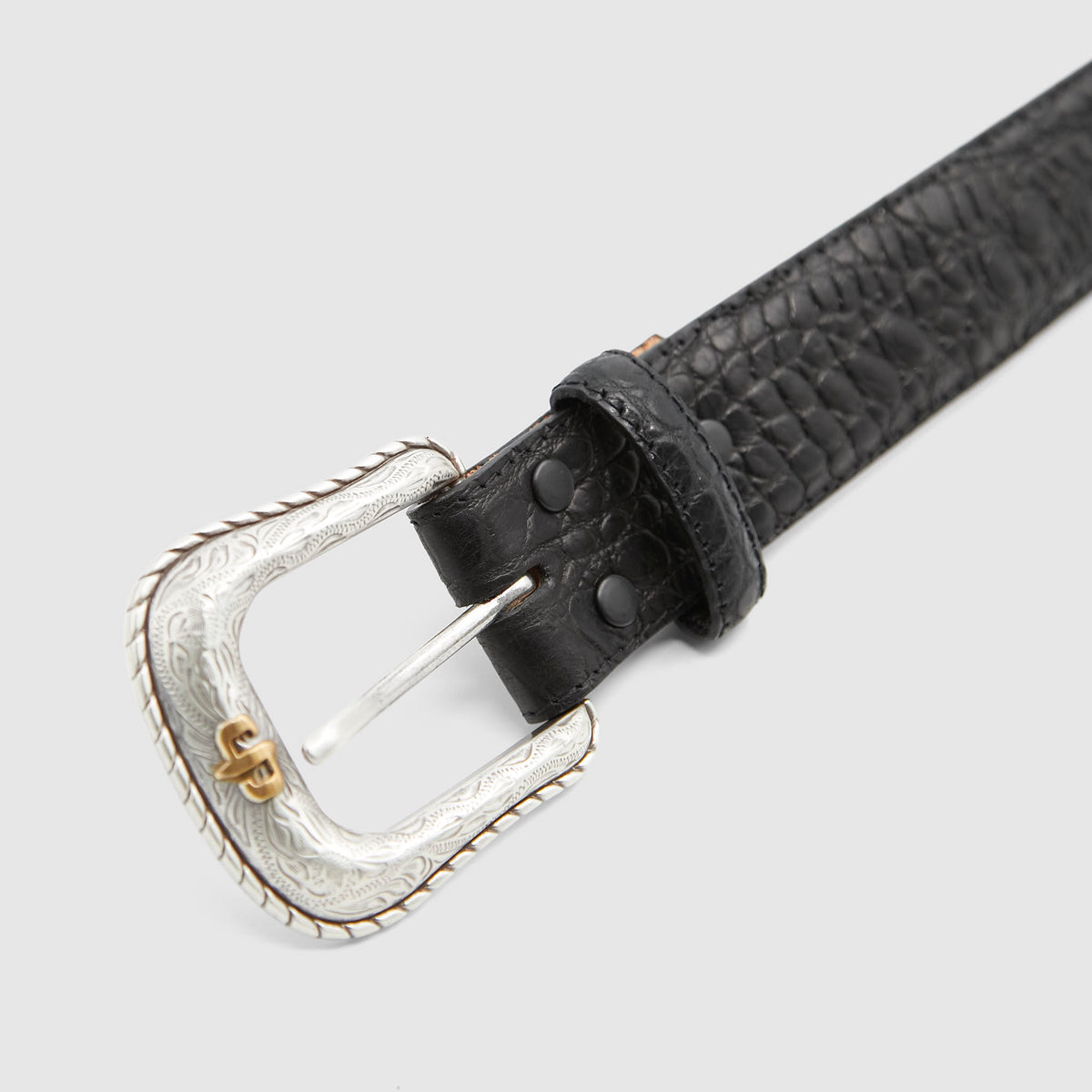 Stetson Caiman Textured Leather Belt
