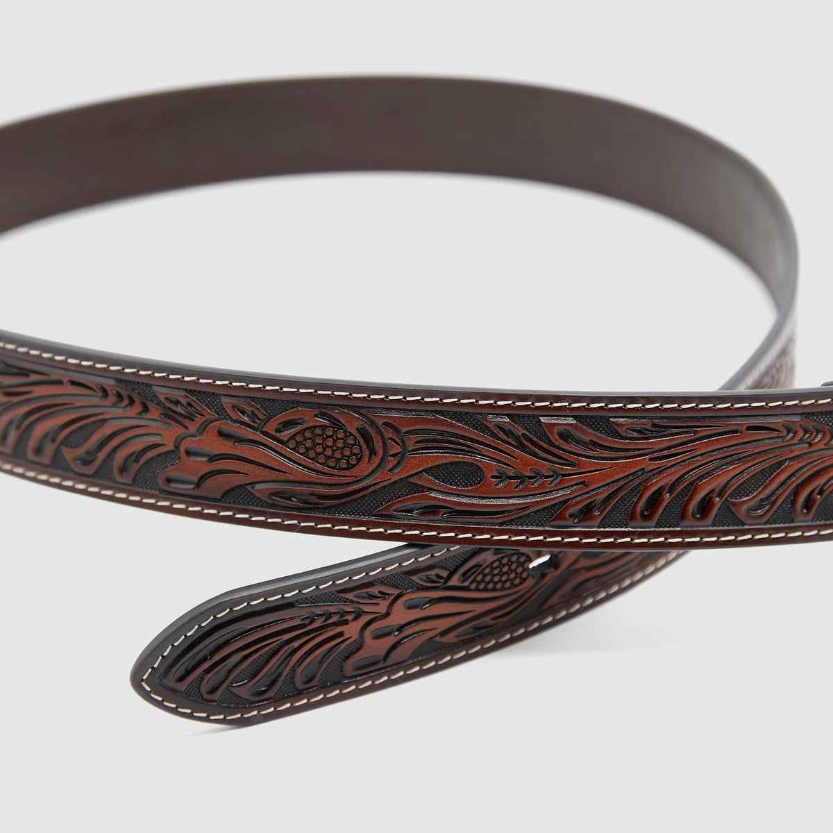 Stetson Classic Tooled Leather Western Belt