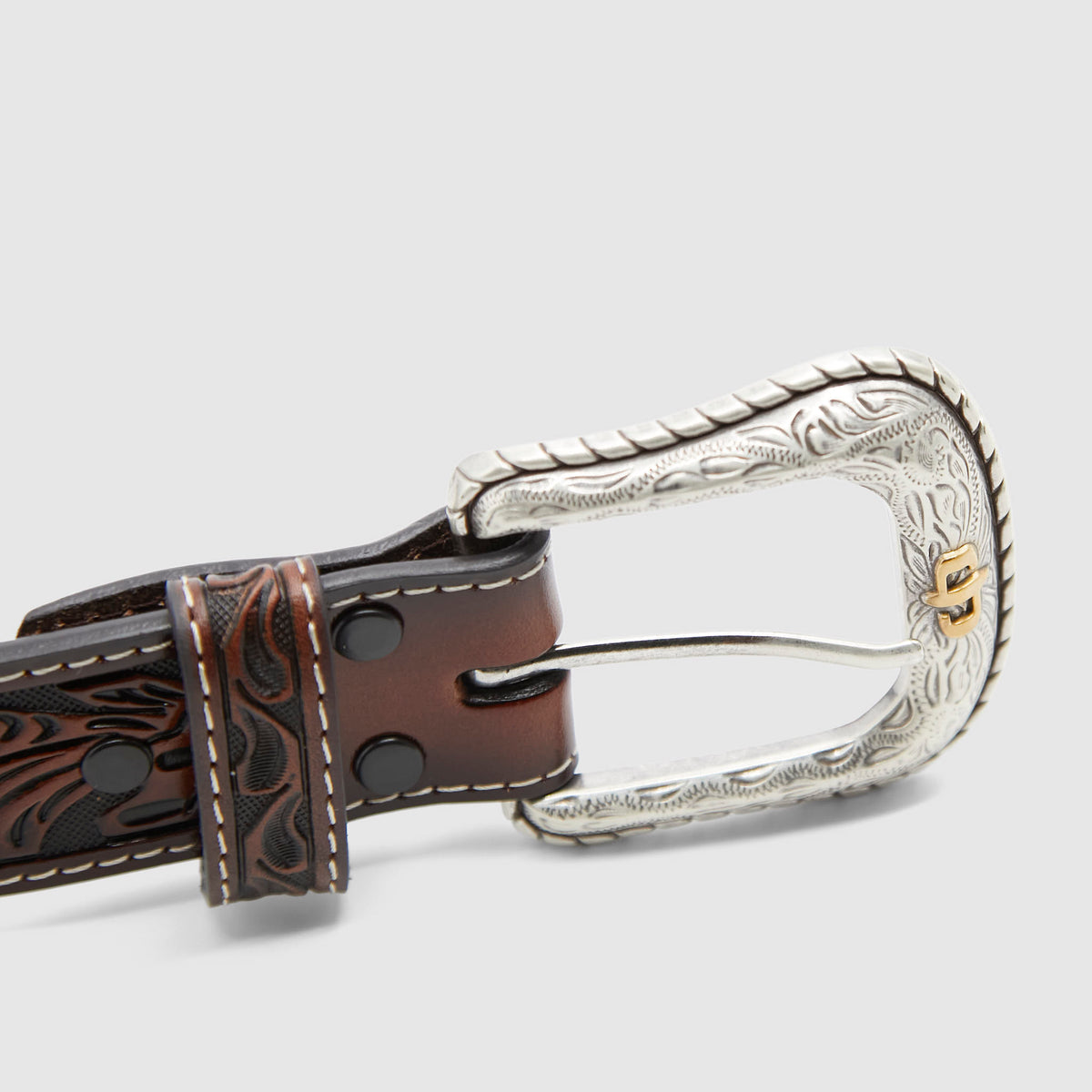 Stetson Classic Tooled Leather Western Belt