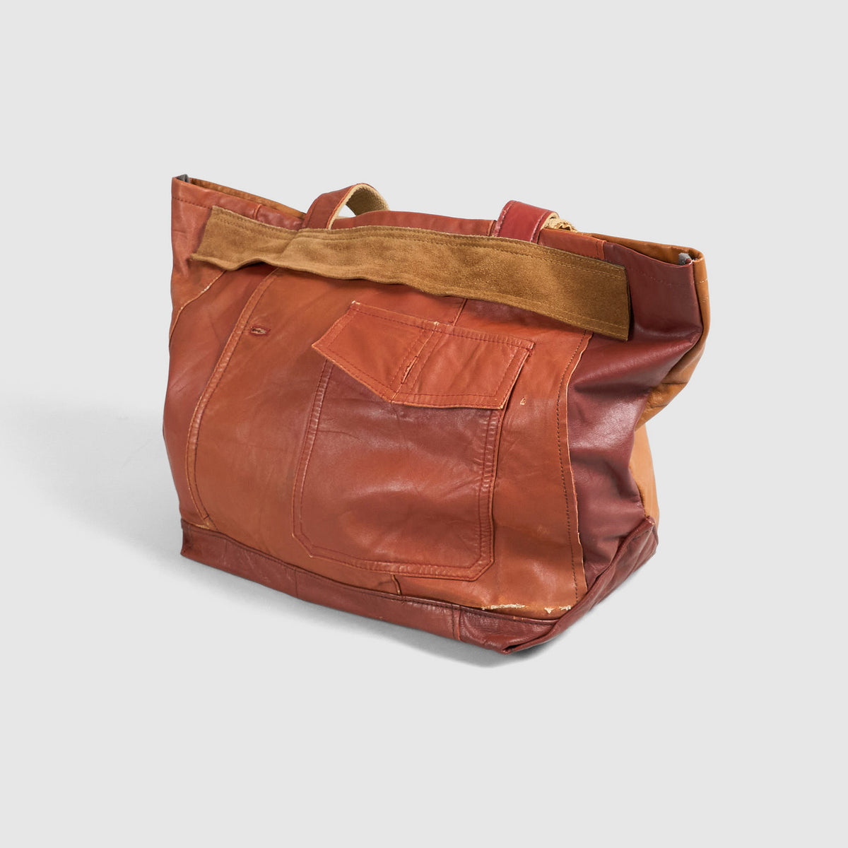 TK Garments Reconstructed Handmade Leather Jacket Bag