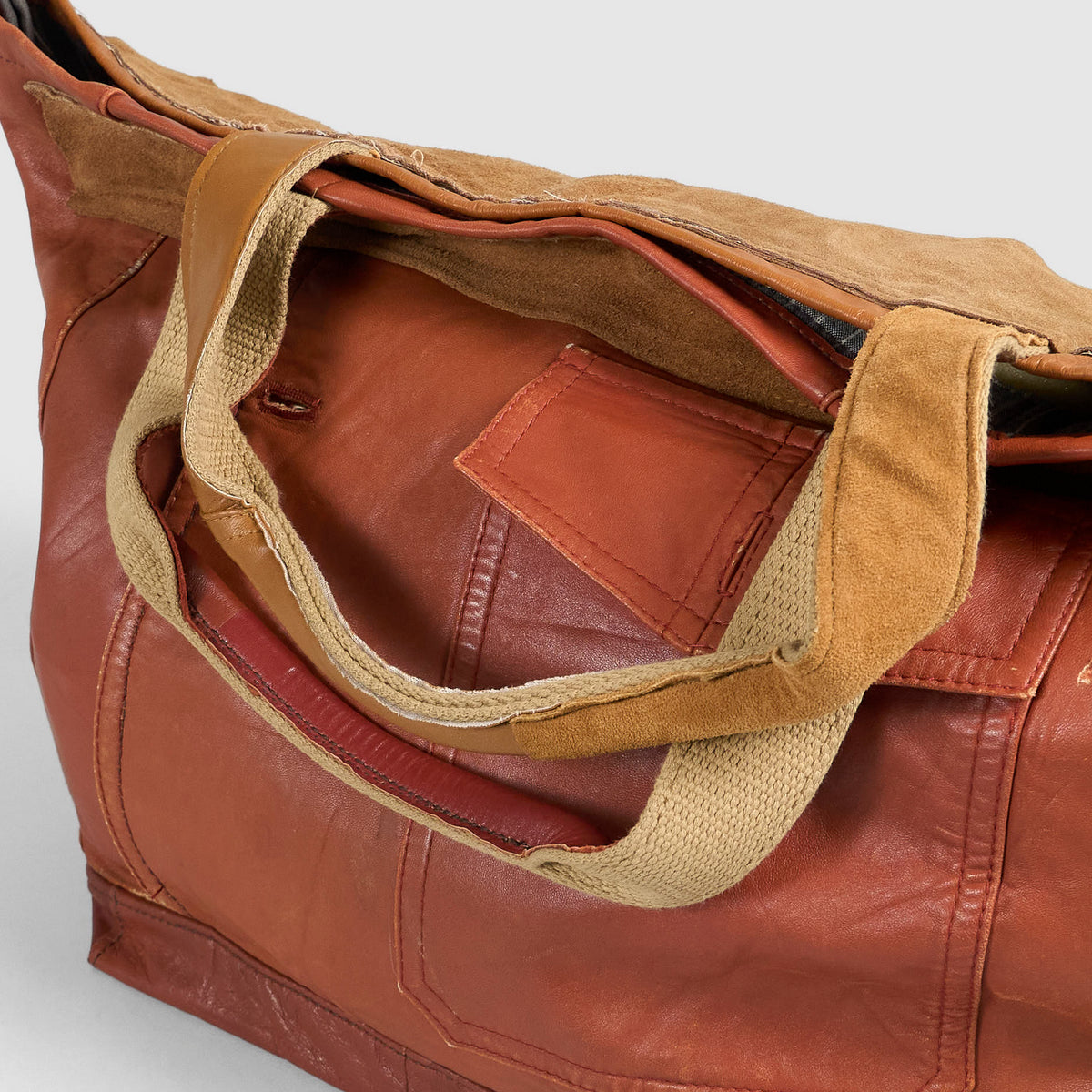 TK Garments Reconstructed Handmade Leather Jacket Bag