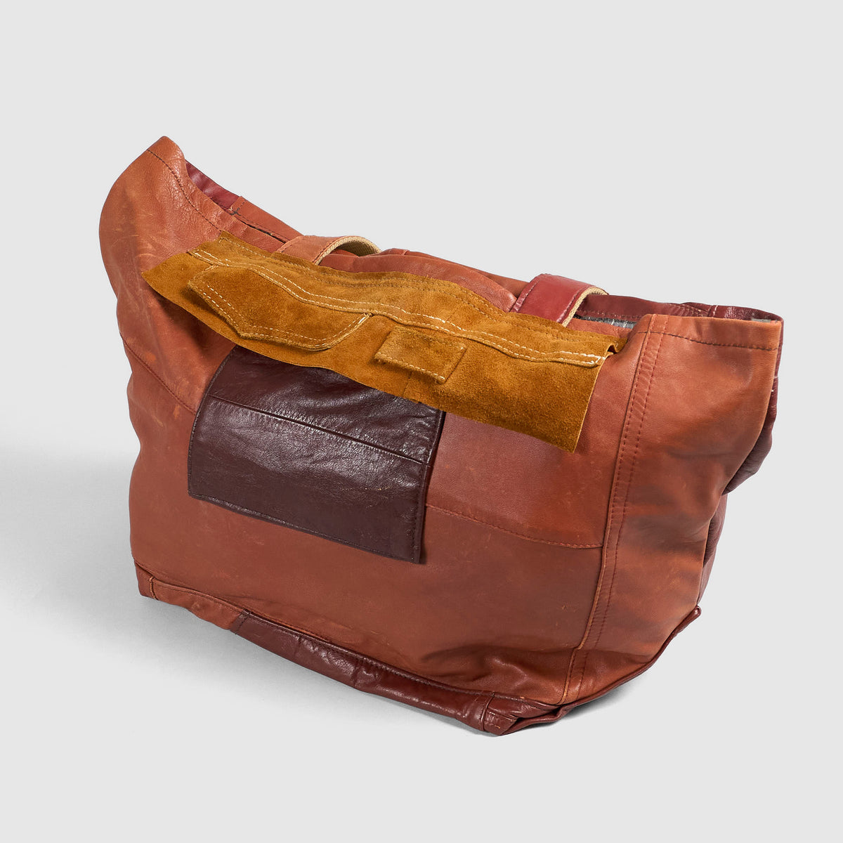 TK Garments Reconstructed Handmade Leather Jacket Bag