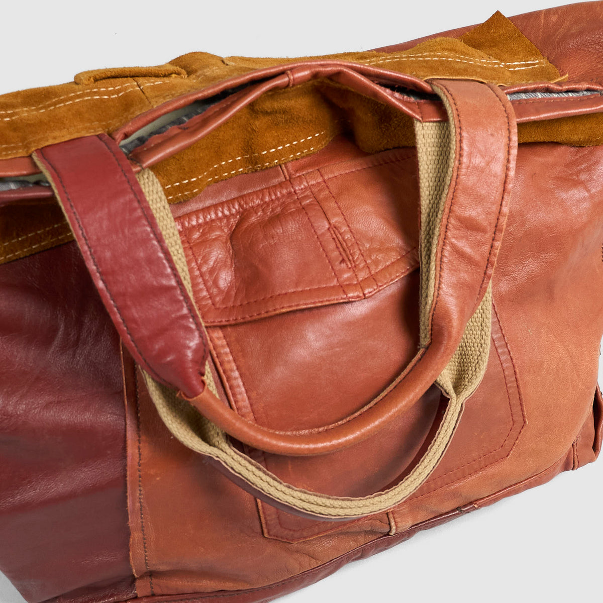 TK Garments Reconstructed Handmade Leather Jacket Bag