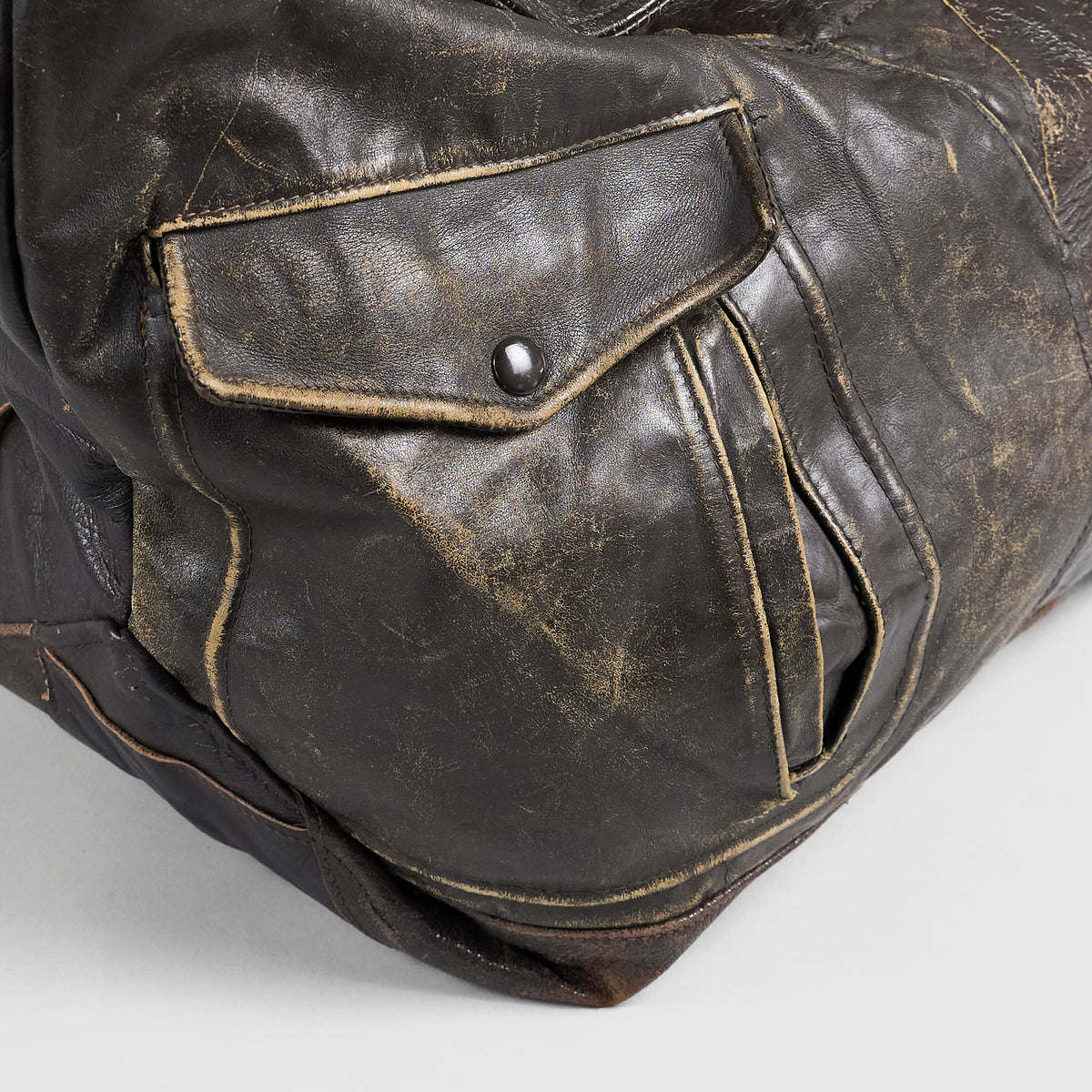 TK Garments Reconstructed Handmade Leather Jacket Bag