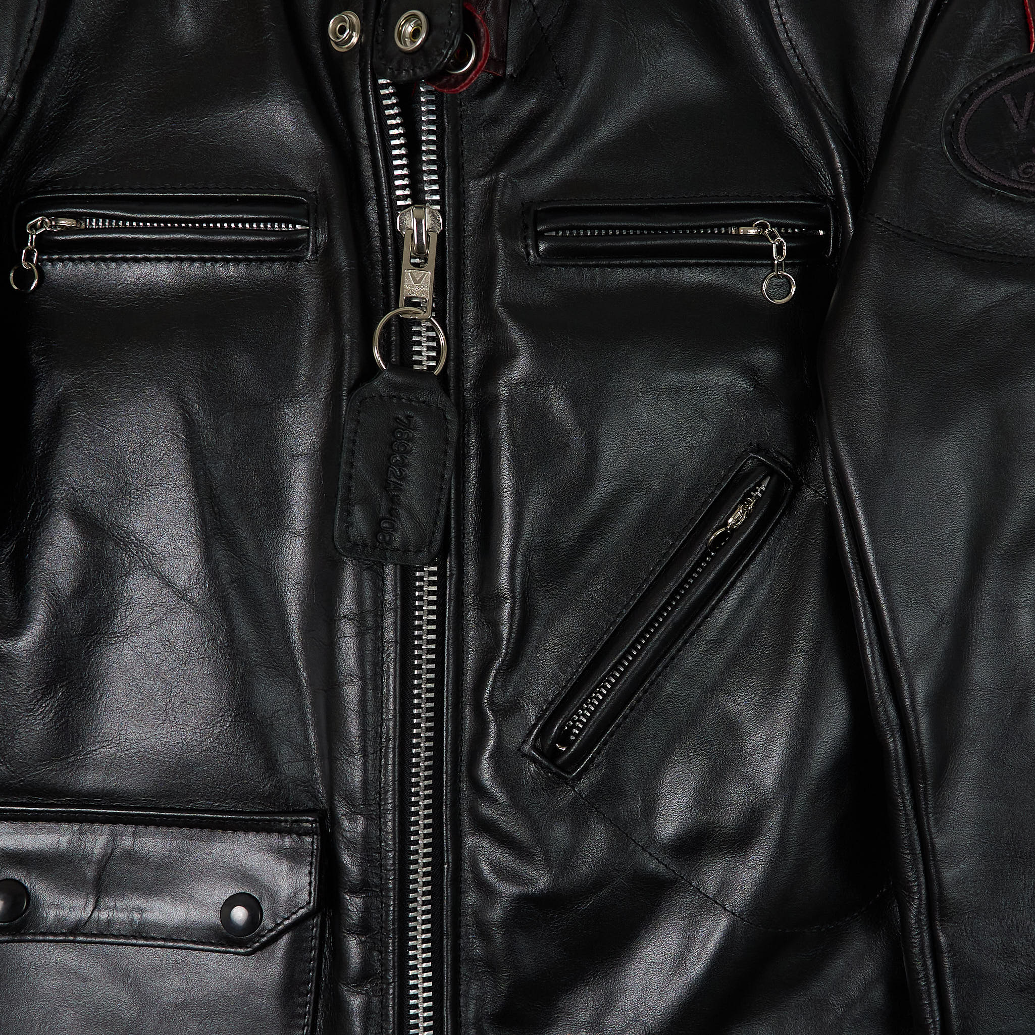 Vanson Heavy Leather Racers Biker Jacket - DeeCee style