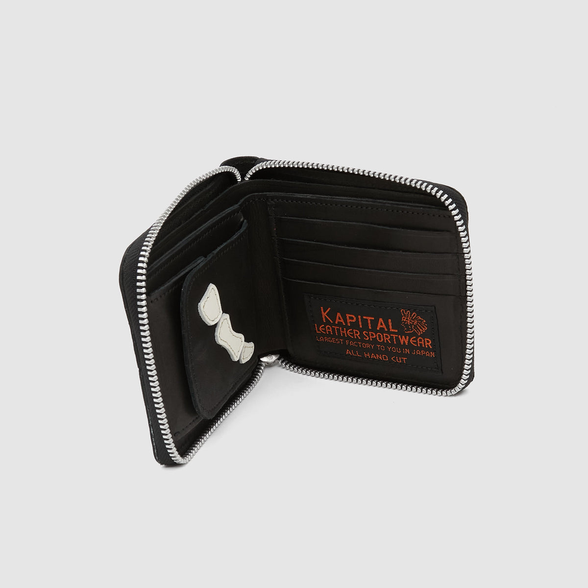 Kapital Kountry Skeleton Leather Zip Wallet