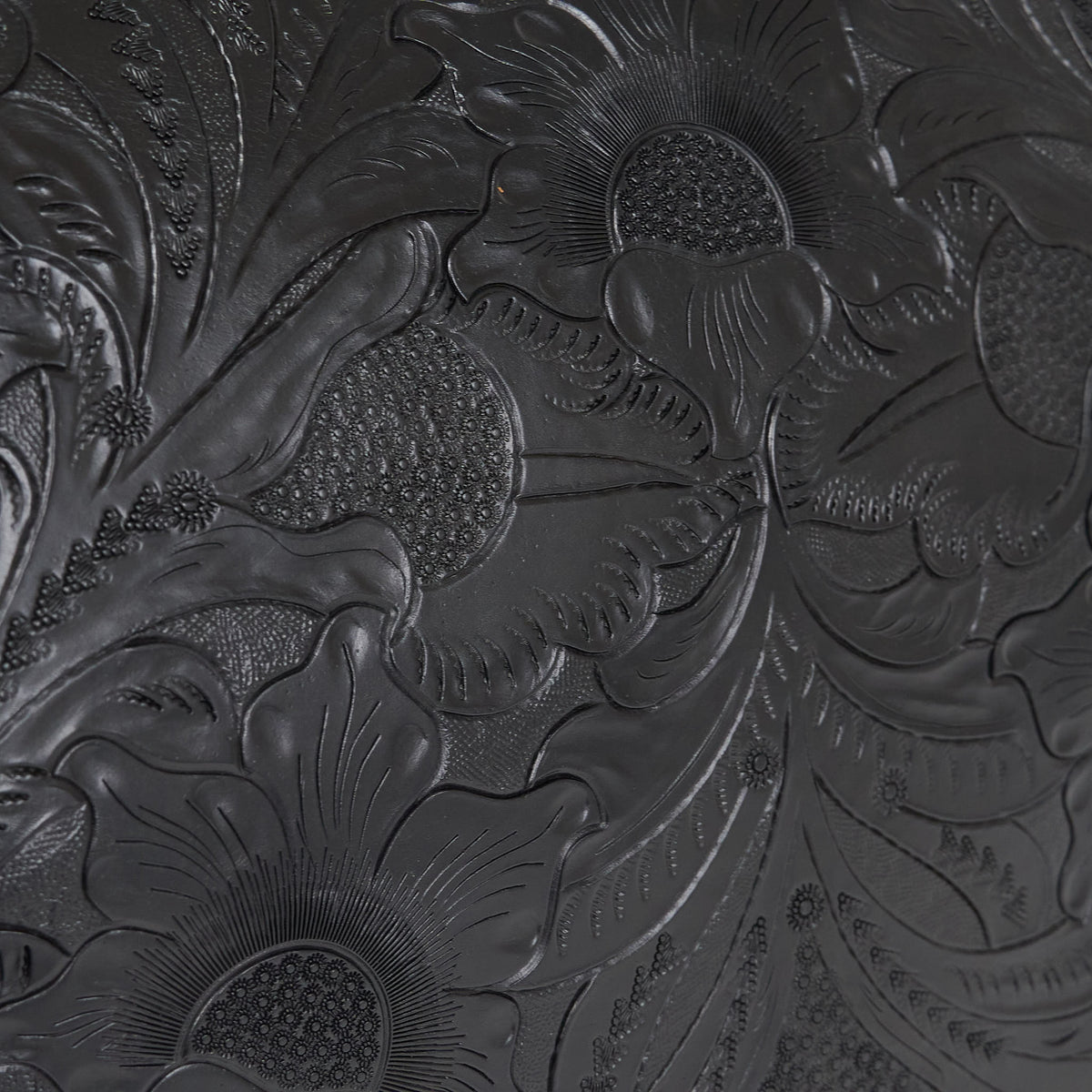 Double RL Hand Tooled Large Leather Bag