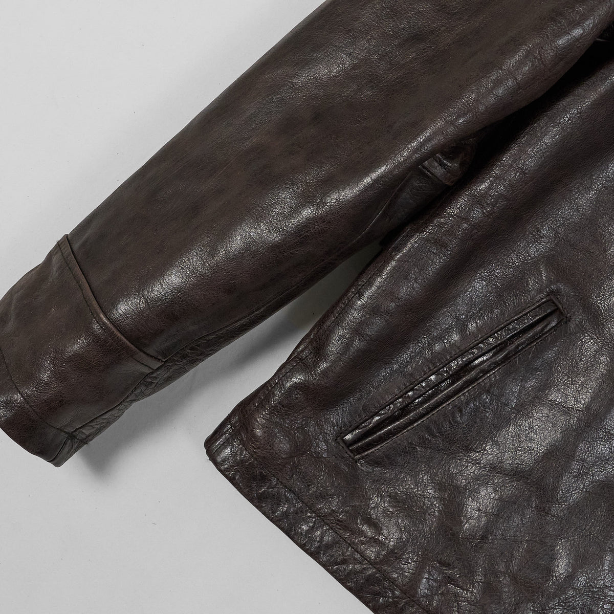 Stewart Buffalo Half Belt Riders Leather Jacket