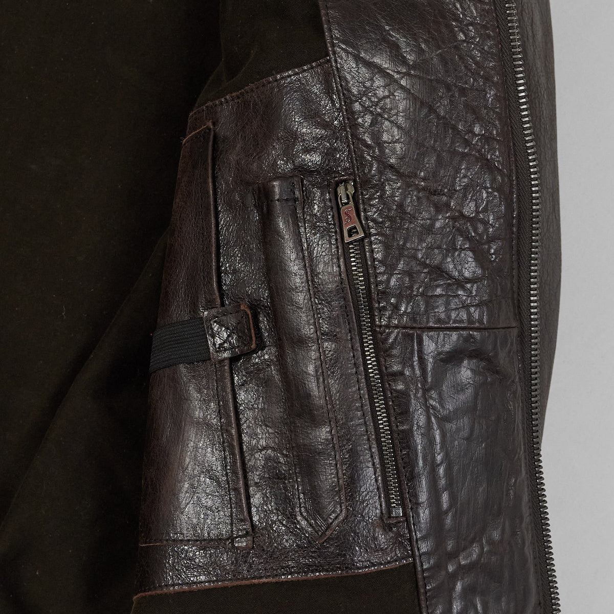 Stewart Buffalo Half Belt Riders Leather Jacket