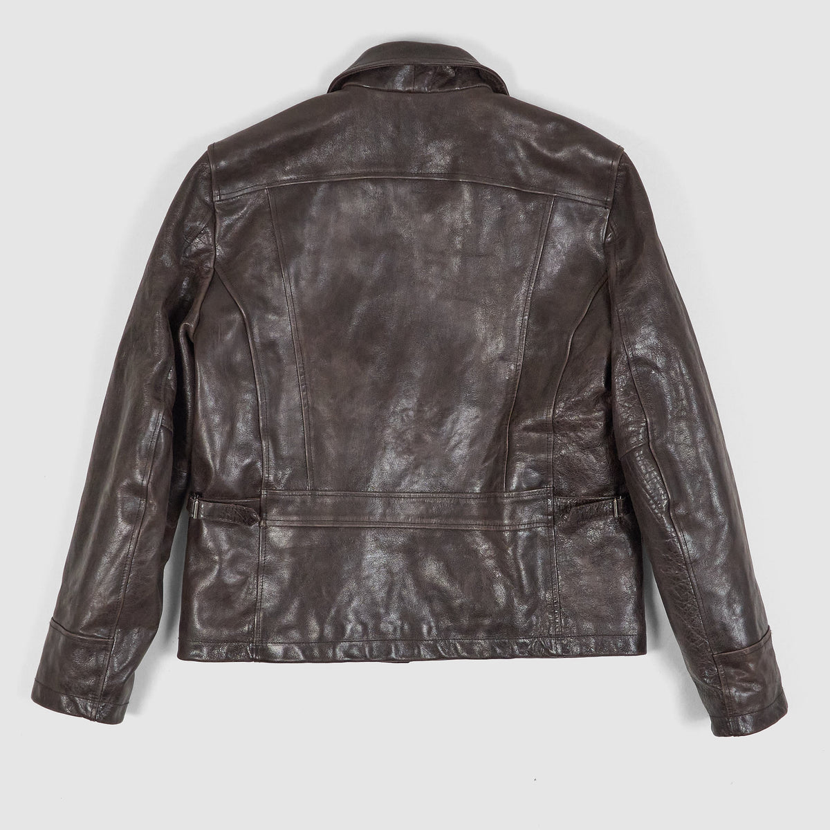 Stewart Buffalo Half Belt Riders Leather Jacket