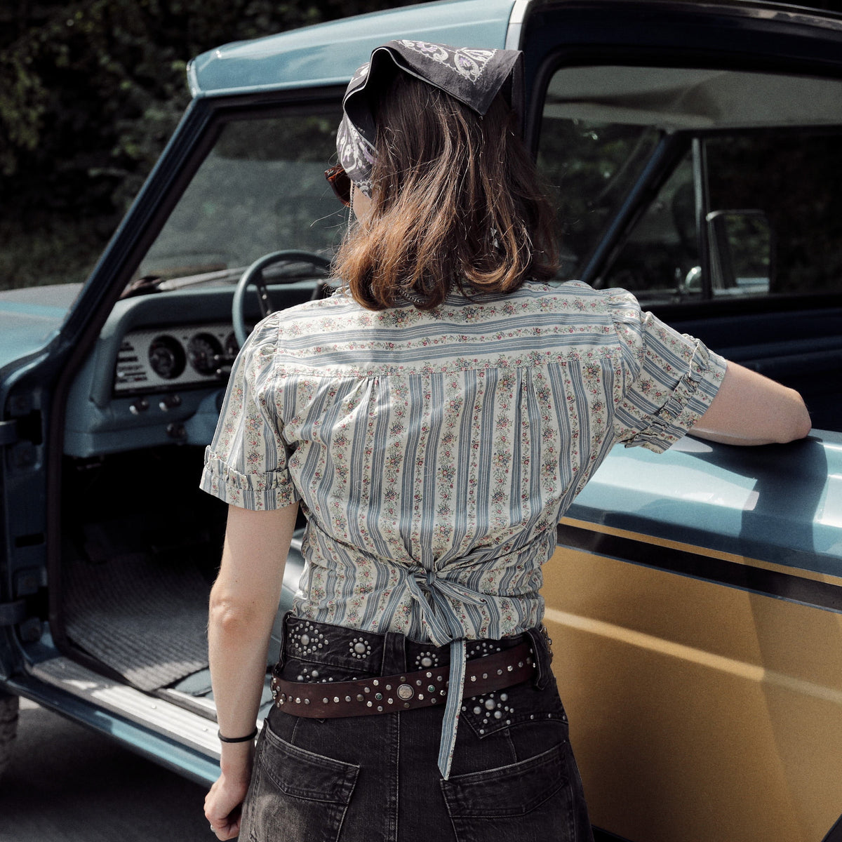 Double RL Ladies Short Sleeve Alejandra Blouse