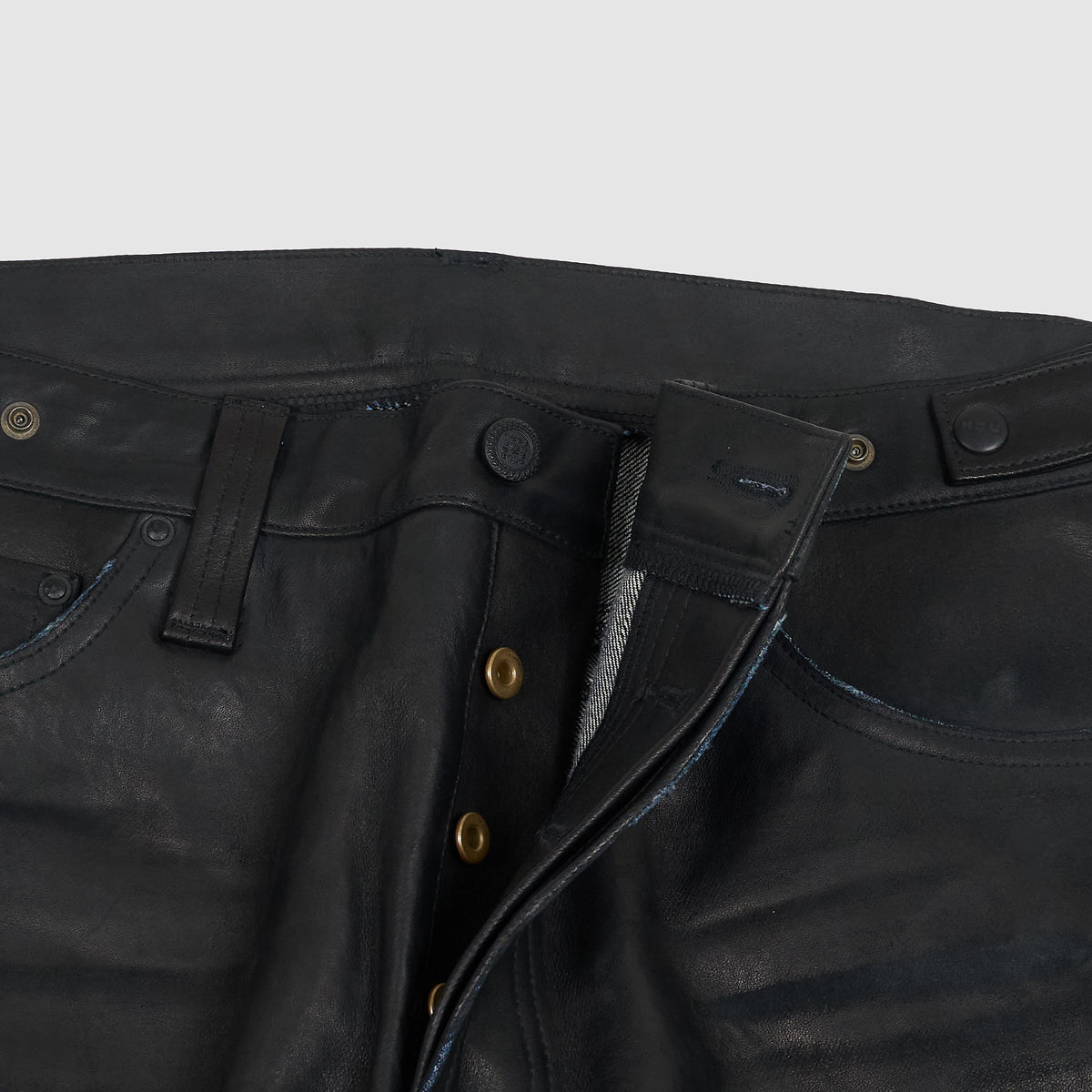 Master Craft Union Leather Denim Jeans