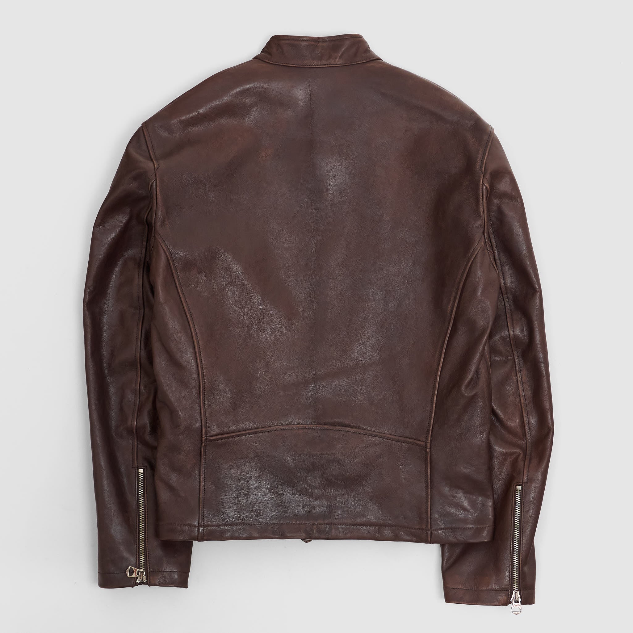 Stewart Cafe Racer Leather Jacket - DeeCee style
