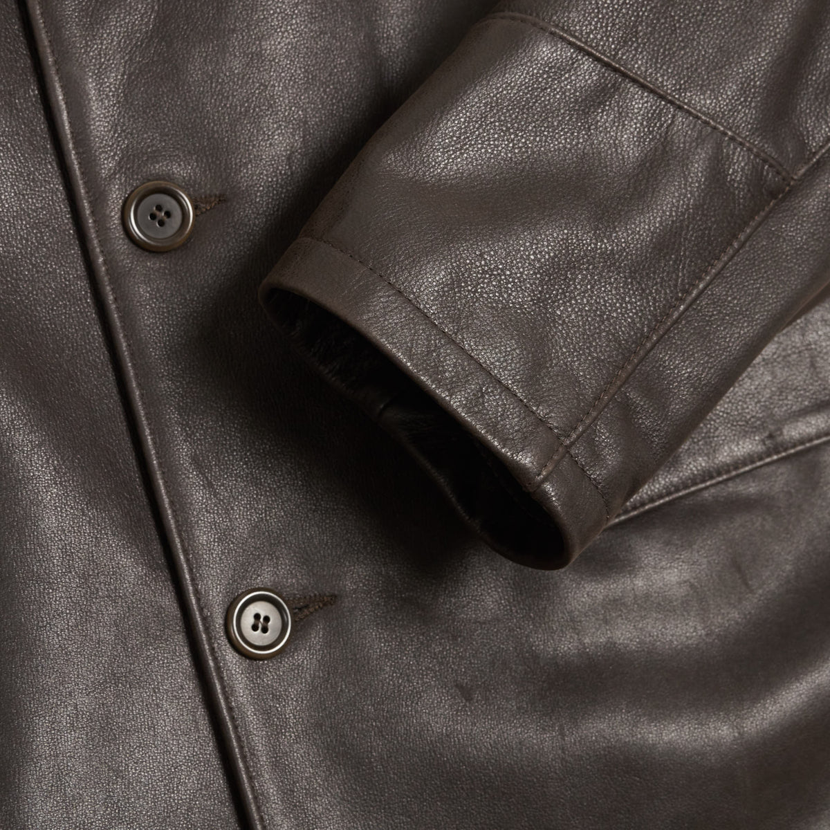Stewart Leather Car Coat Removable Shearling Collar