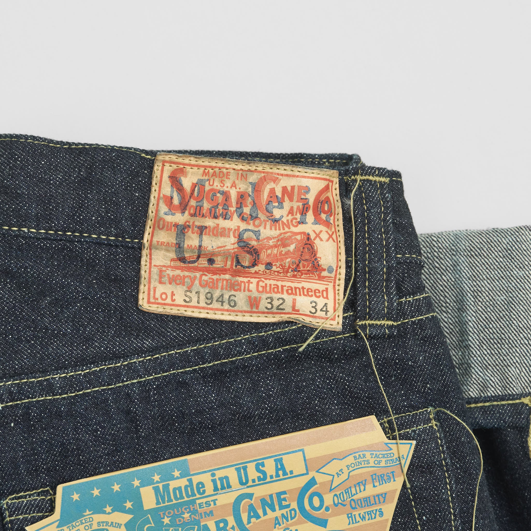 Sugar Cane Denim Jeans Made in USA 1946 Reproduction - DeeCee style