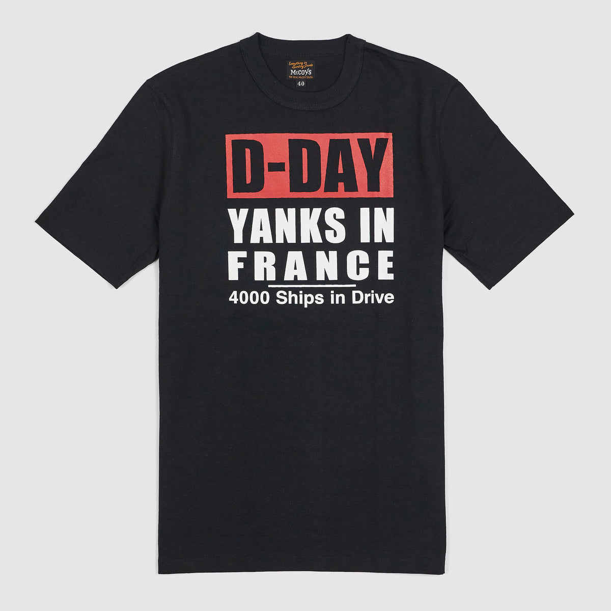 The Real McCoy&#39;s D-Day Short Sleeve Crew Neck T-Shirt