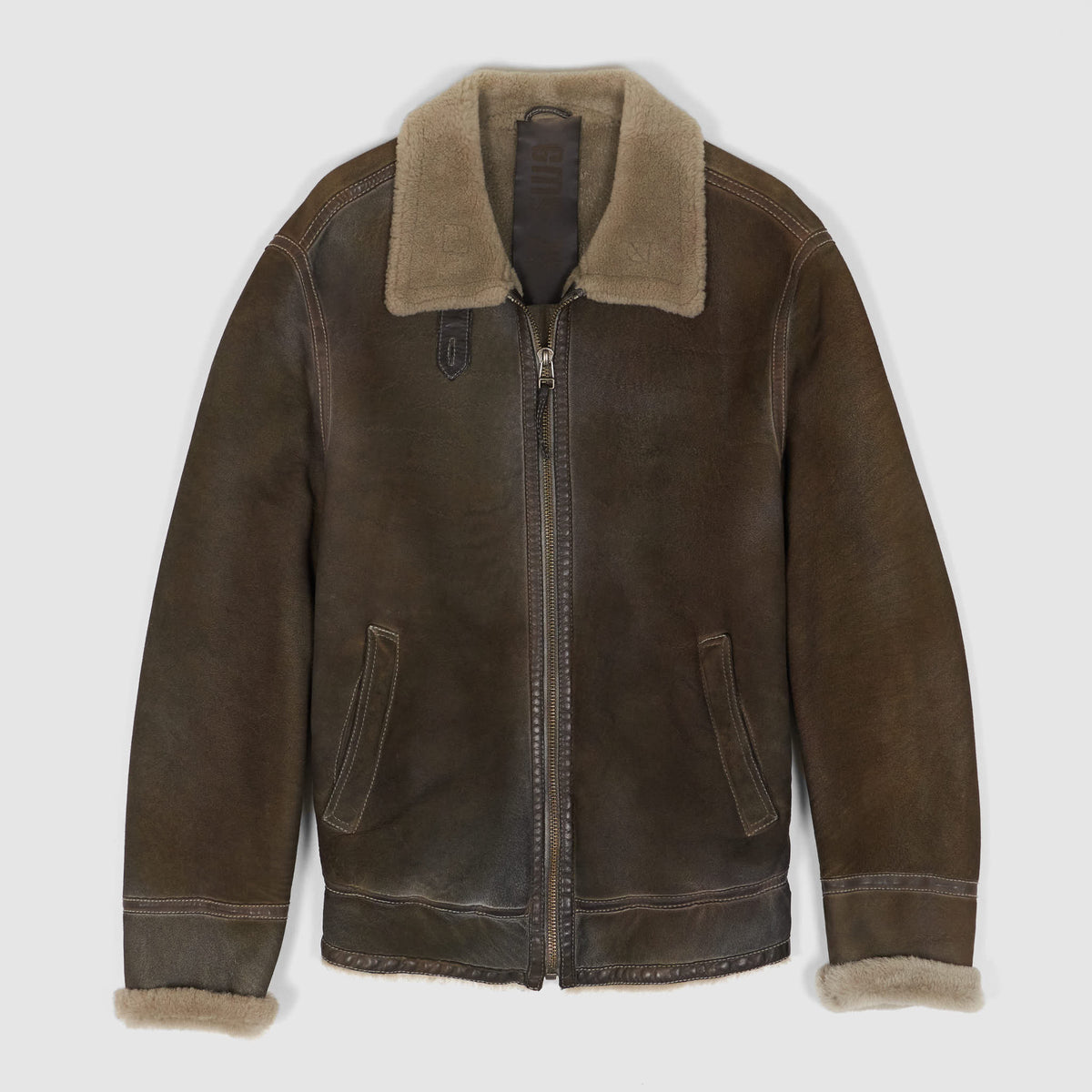 Gimo&#39;s Lambskin B-3 Bomber Leather Jacket