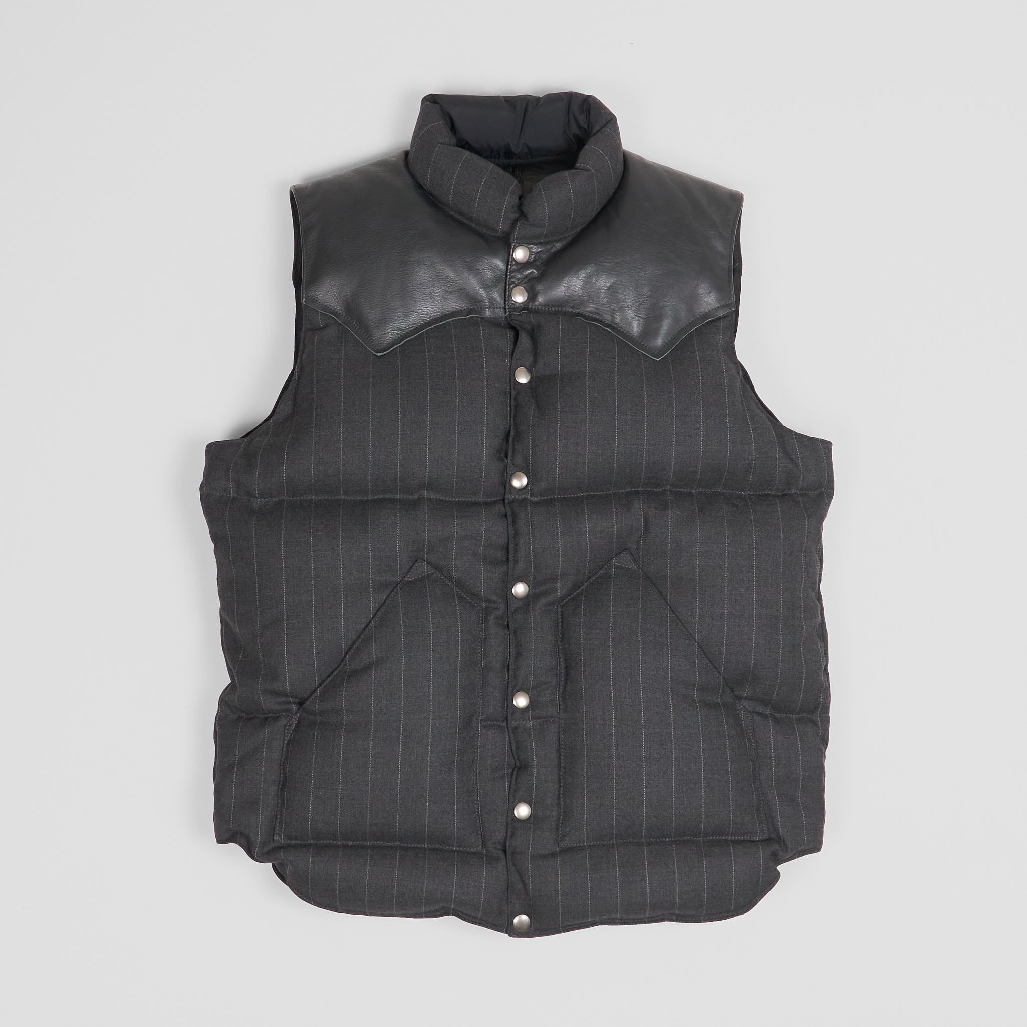 Rocky Mountain Featherbed Pinstripe Down Vest DeeCee style
