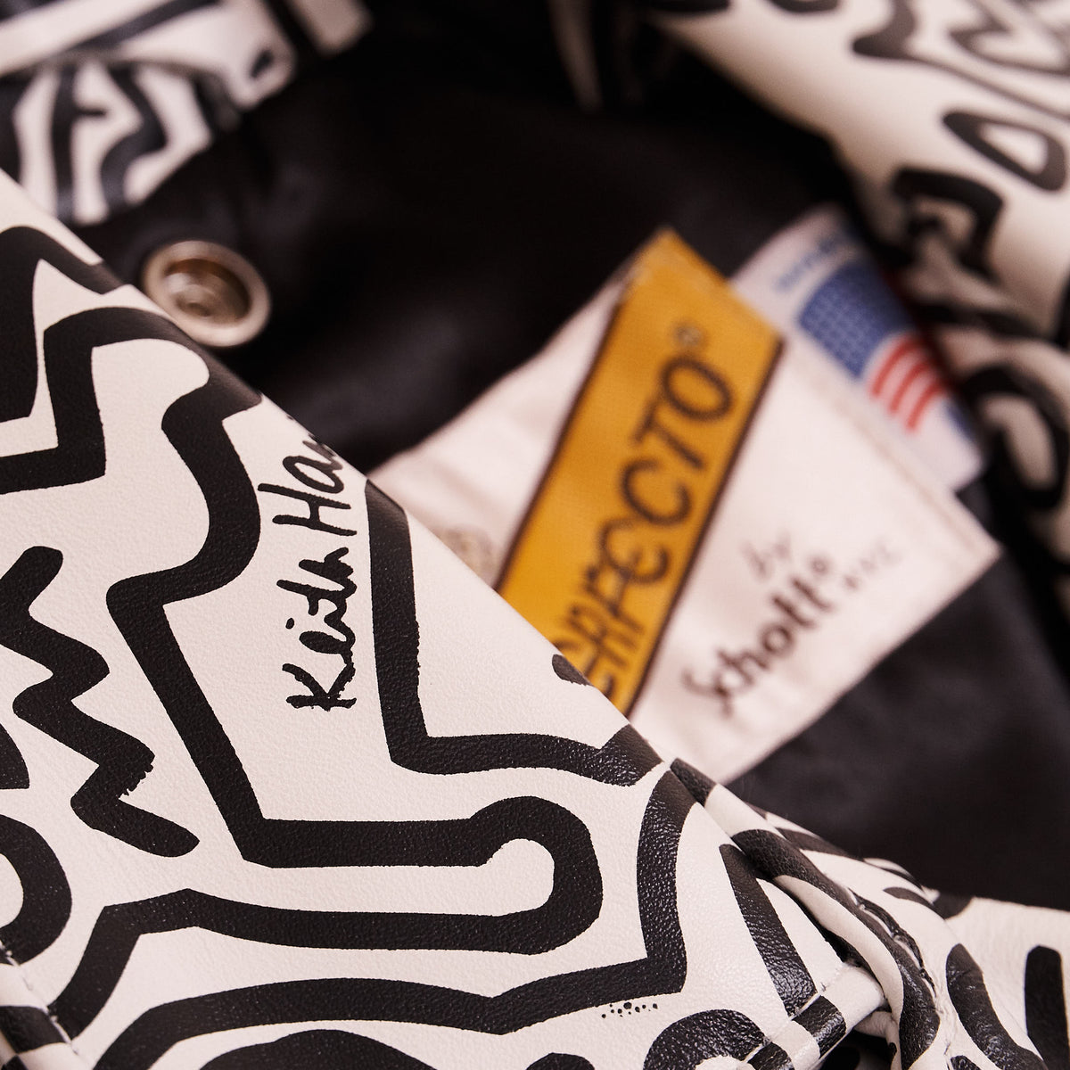 Schott NYC Ladies Keith Haring x Schott Perfecto Leather Jacket