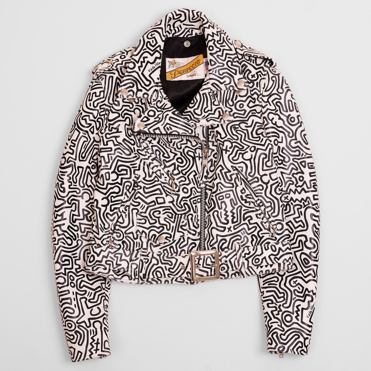 Schott NYC Ladies Keith Haring x Schott Perfecto Leather Jacket