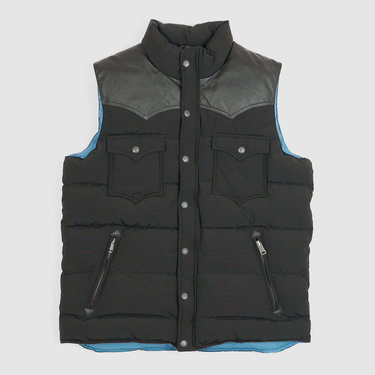 Penfield Down Filled Vest with Leather Yokes