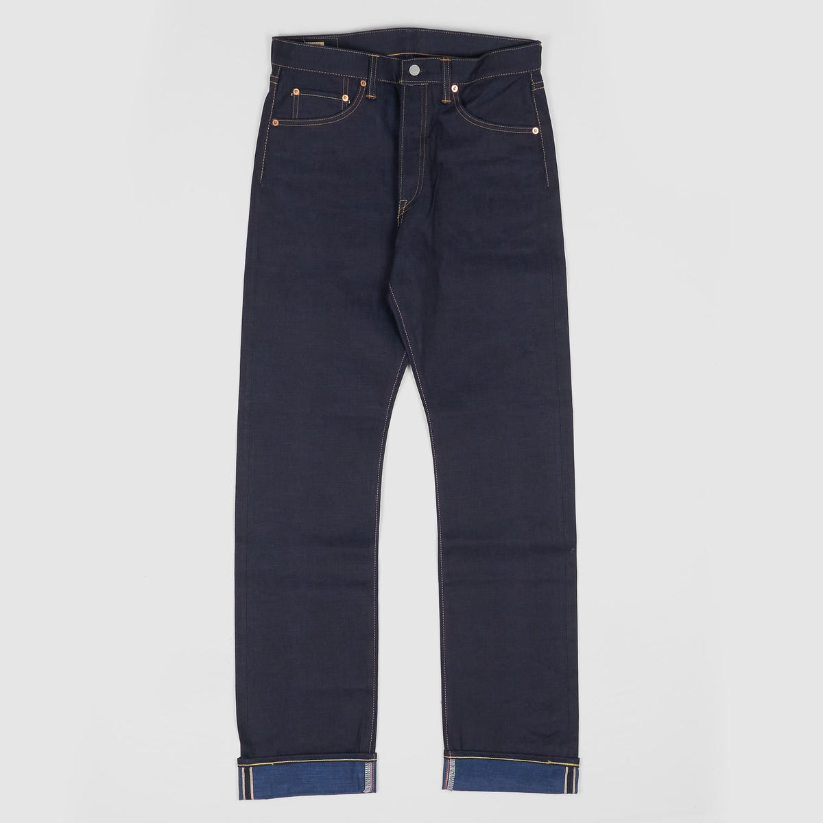 Momotaro Jeans Slim Fitted Blue In Blue Denim
