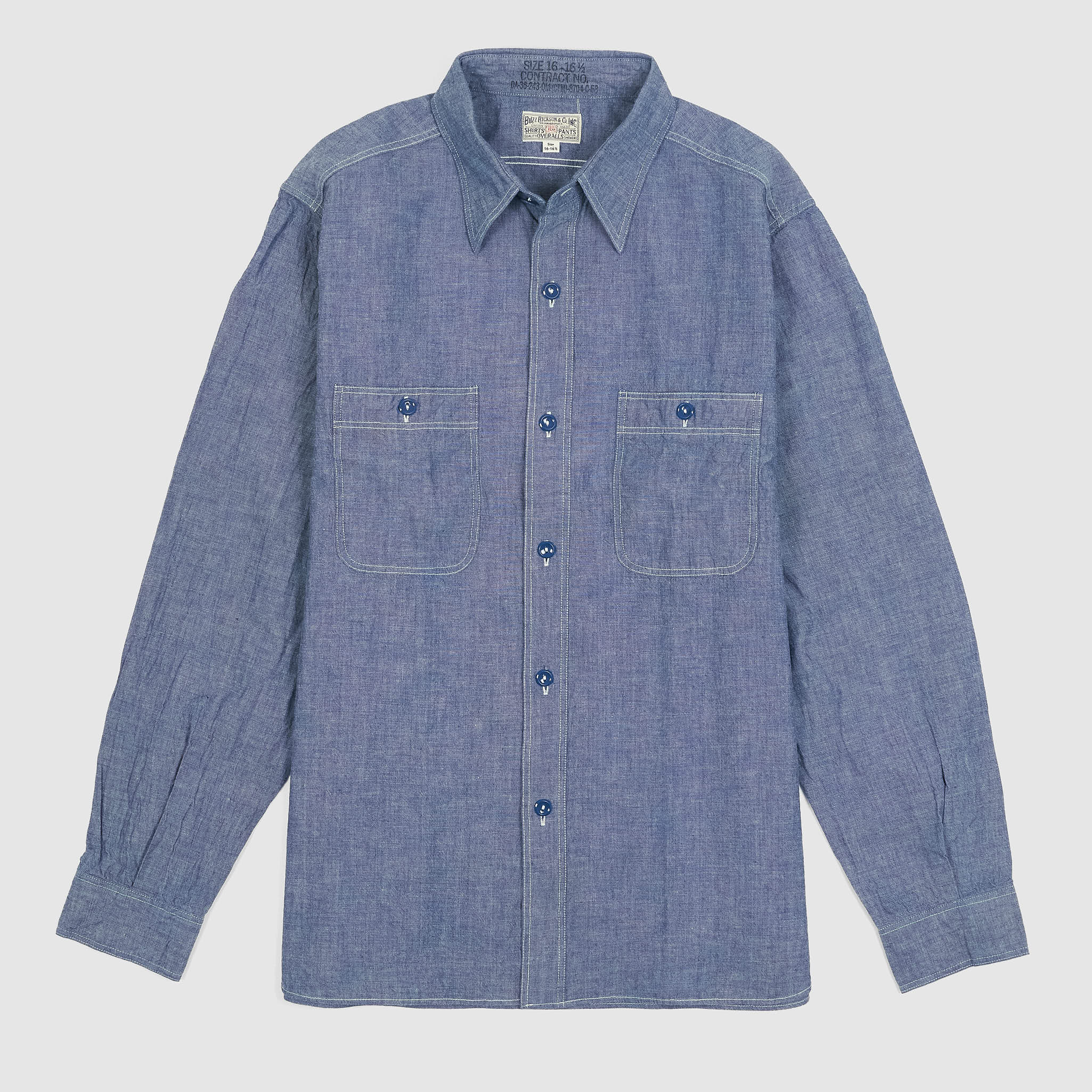 Buzz Rickson's Chambray Work Shirt - DeeCee style