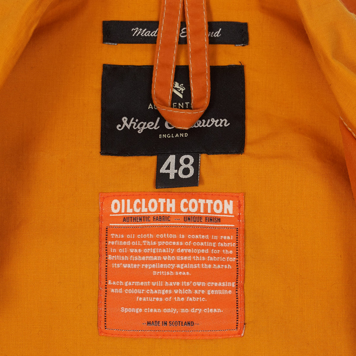 Nigel Cabourn Half Lined Oil Cloth Cotton Jacket