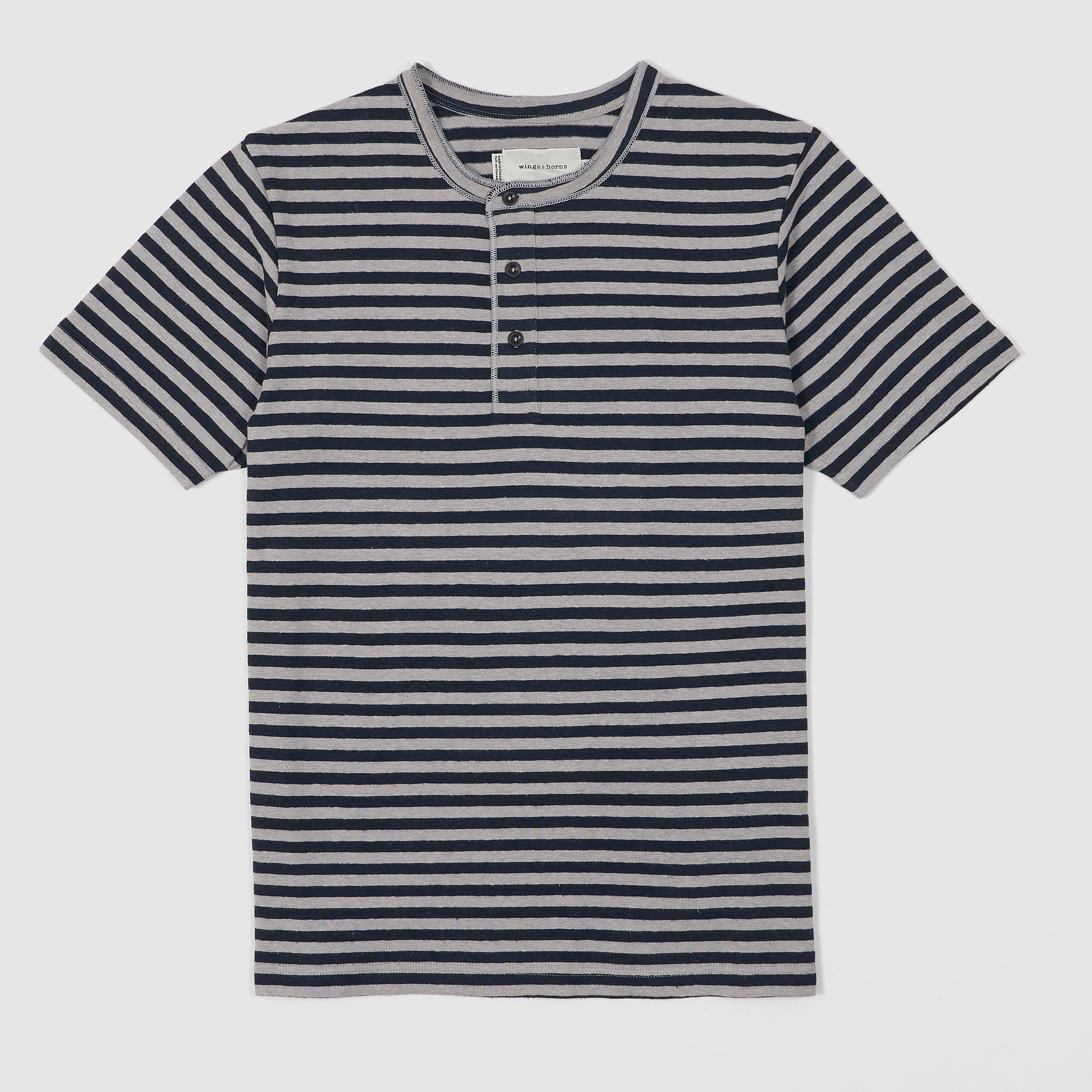 Striped henley shirt outlet