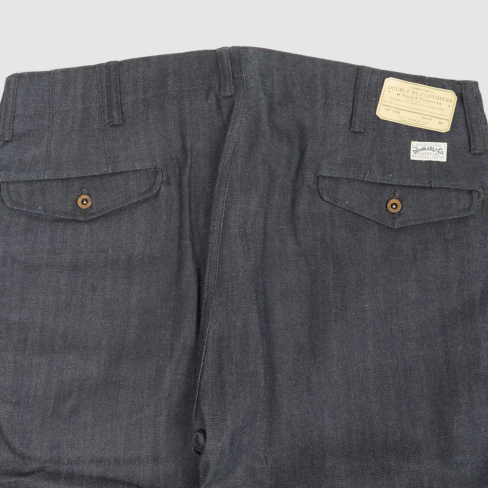 Double RL Officer Field Rigid Selvage Chino - DeeCee style