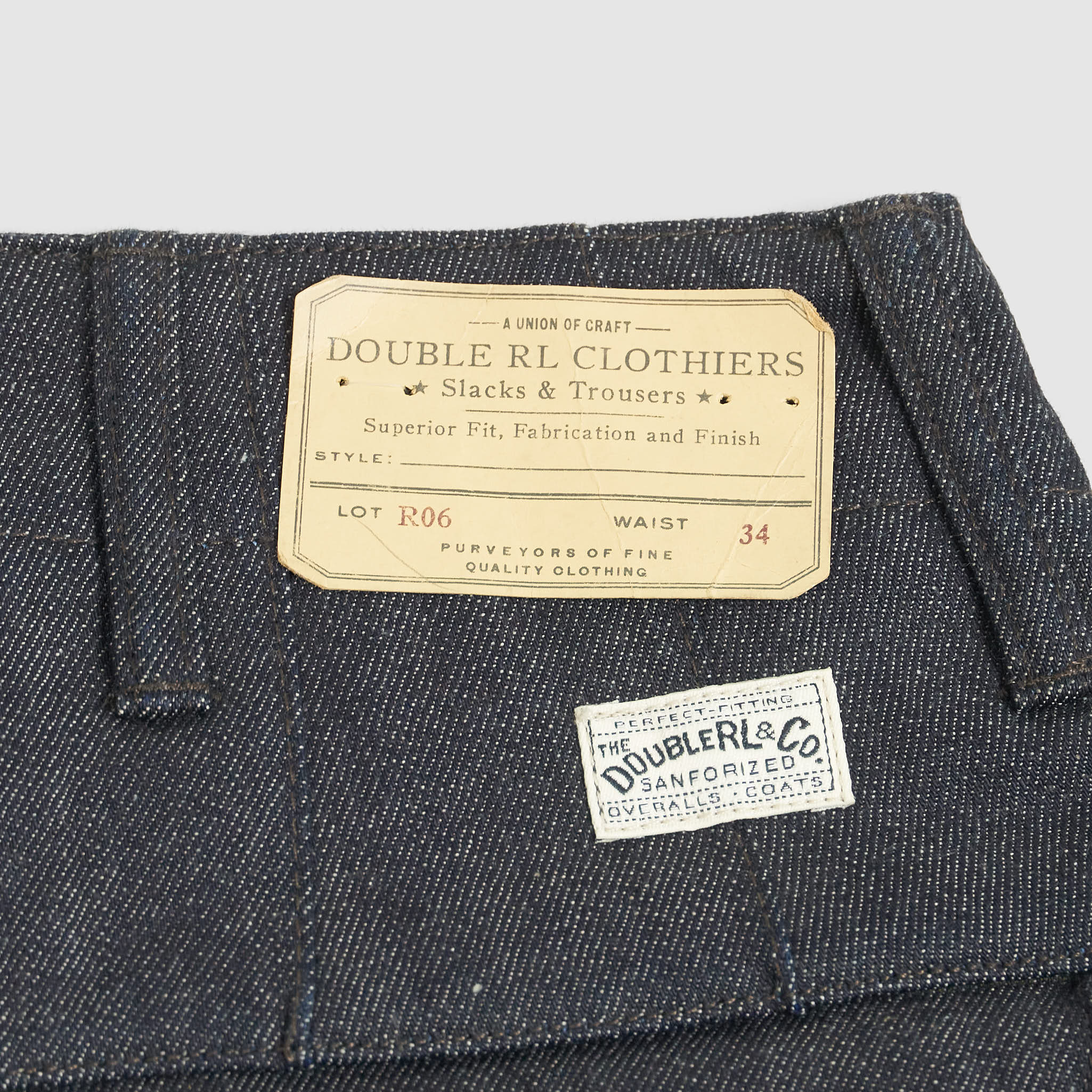 【DOUBLE RL】Garment Dye Officers Trouser Double RL Officer's Herringbone Chamonix Flat Pant Chino