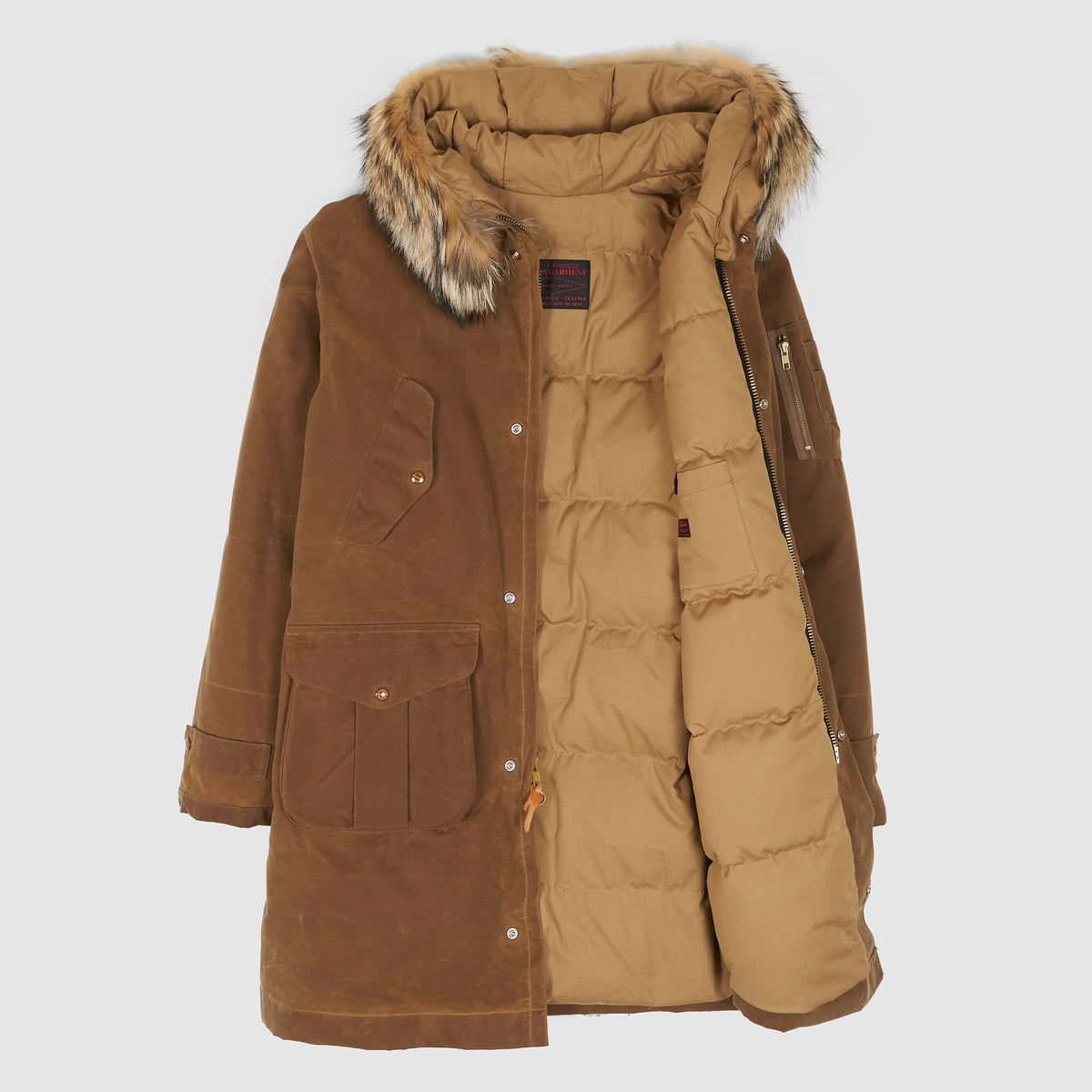 Filson Black Label Waxed Down Lined Mountain Parka
