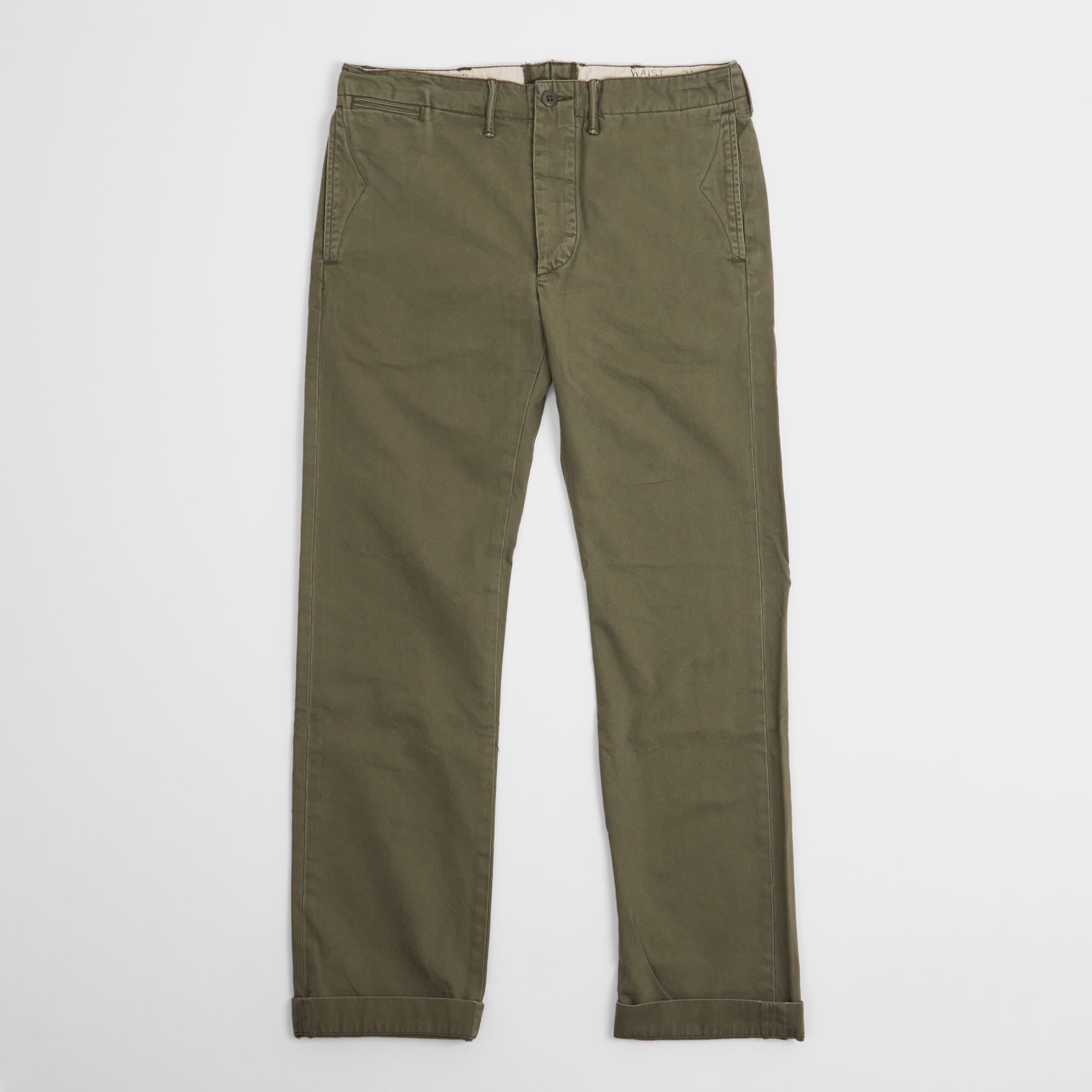 DOUBLERL/RRL OFFICERS CHINO PANTS 30×30 Officer Chino - Military Blue