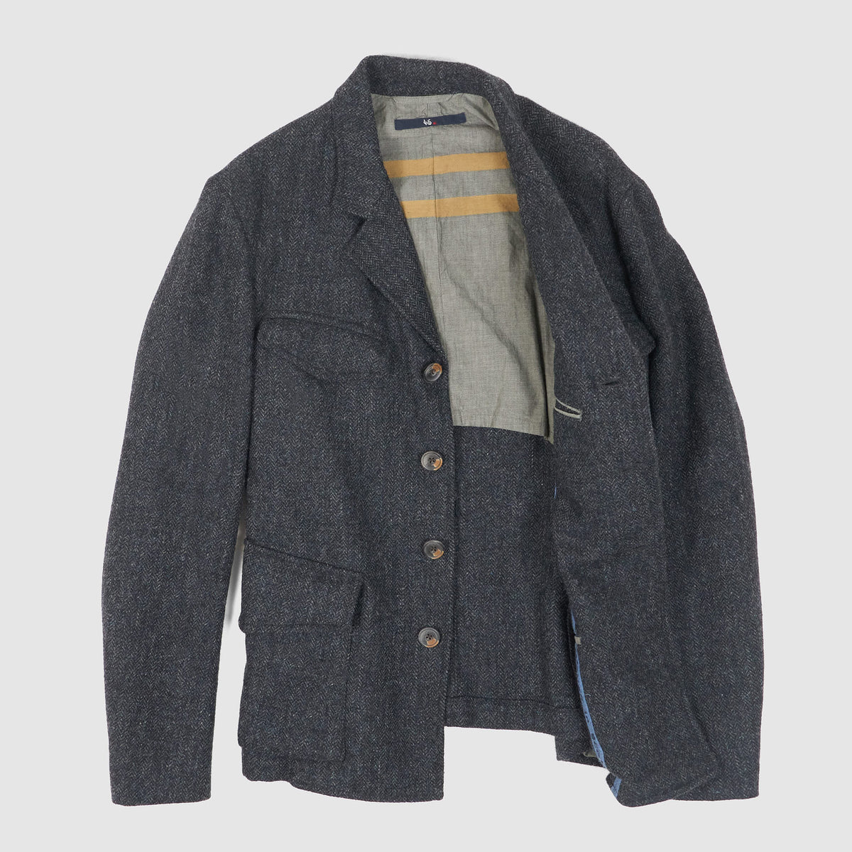 45rpm Herringbone Shetland  Wool Blazer Jacket