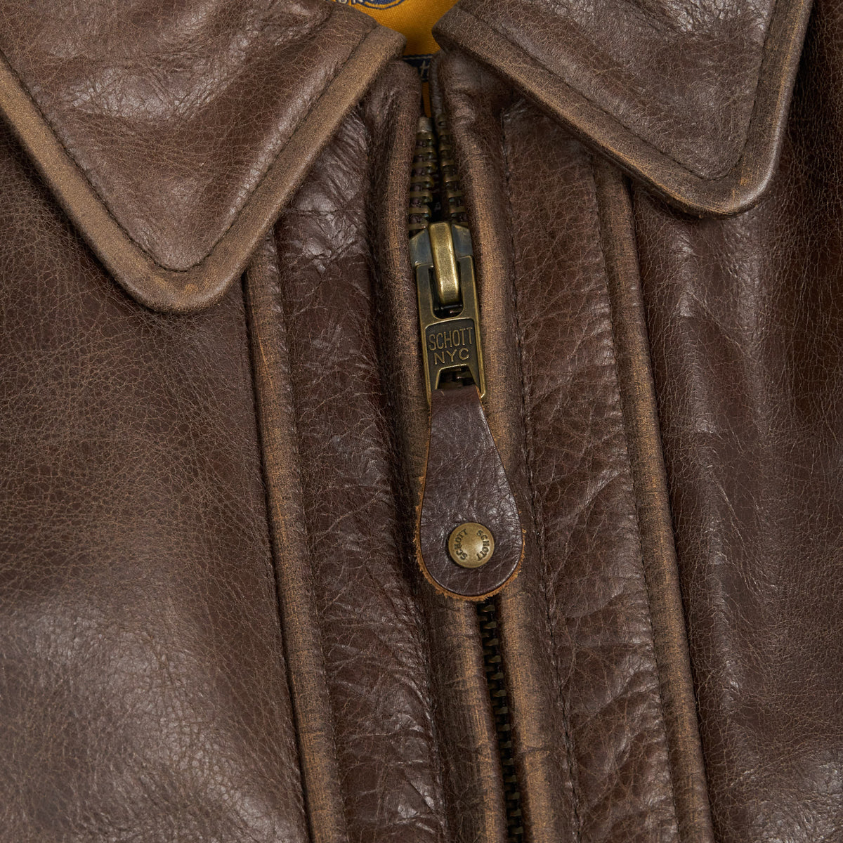 Schott N.Y.C. Antique Leather Biker Jacket