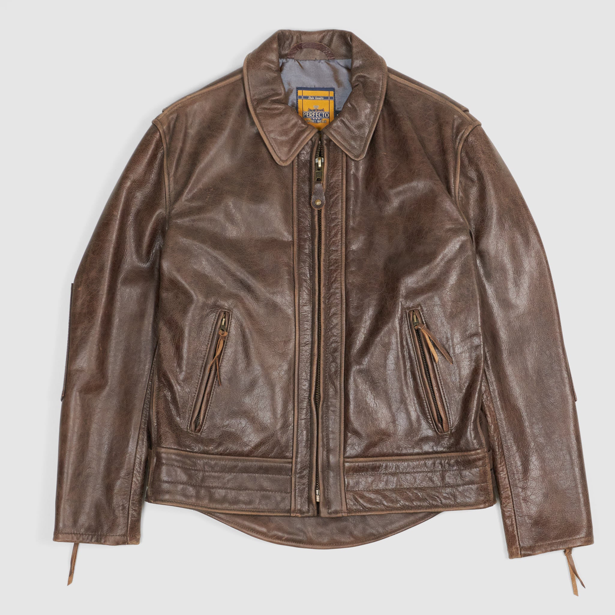 Schott N.Y.C. Antique Leather Biker Jacket - DeeCee style