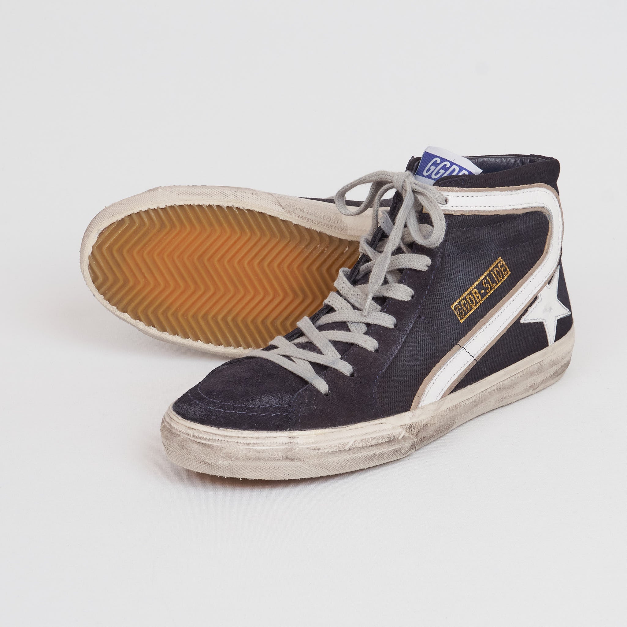 Golden goose deals navy high tops