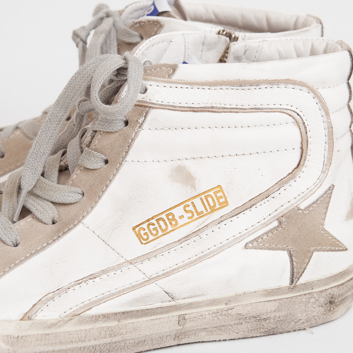 Golden Goose High White Stone Slide Sneakers
