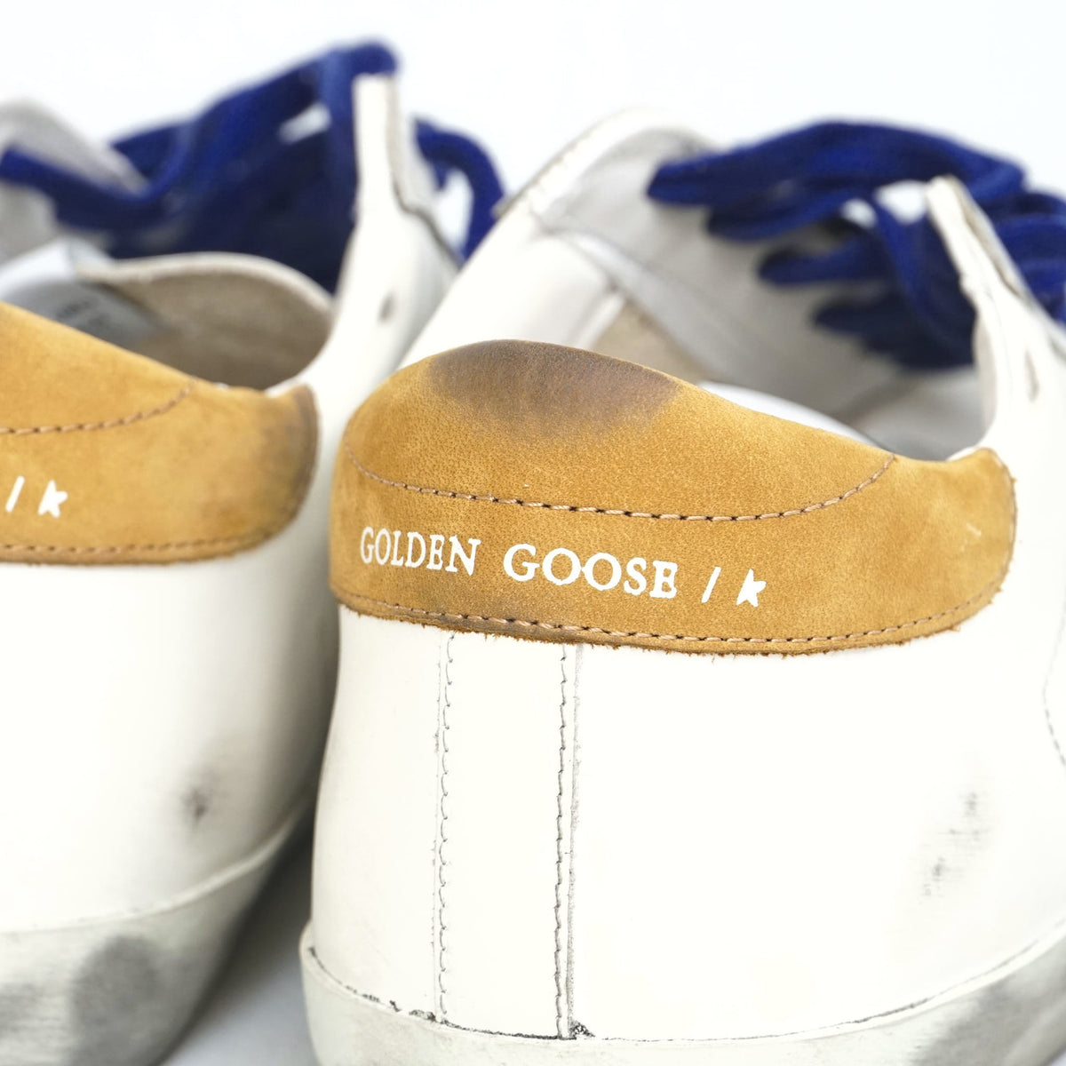 Golden Goose Superstar Green White Blue Sneakers