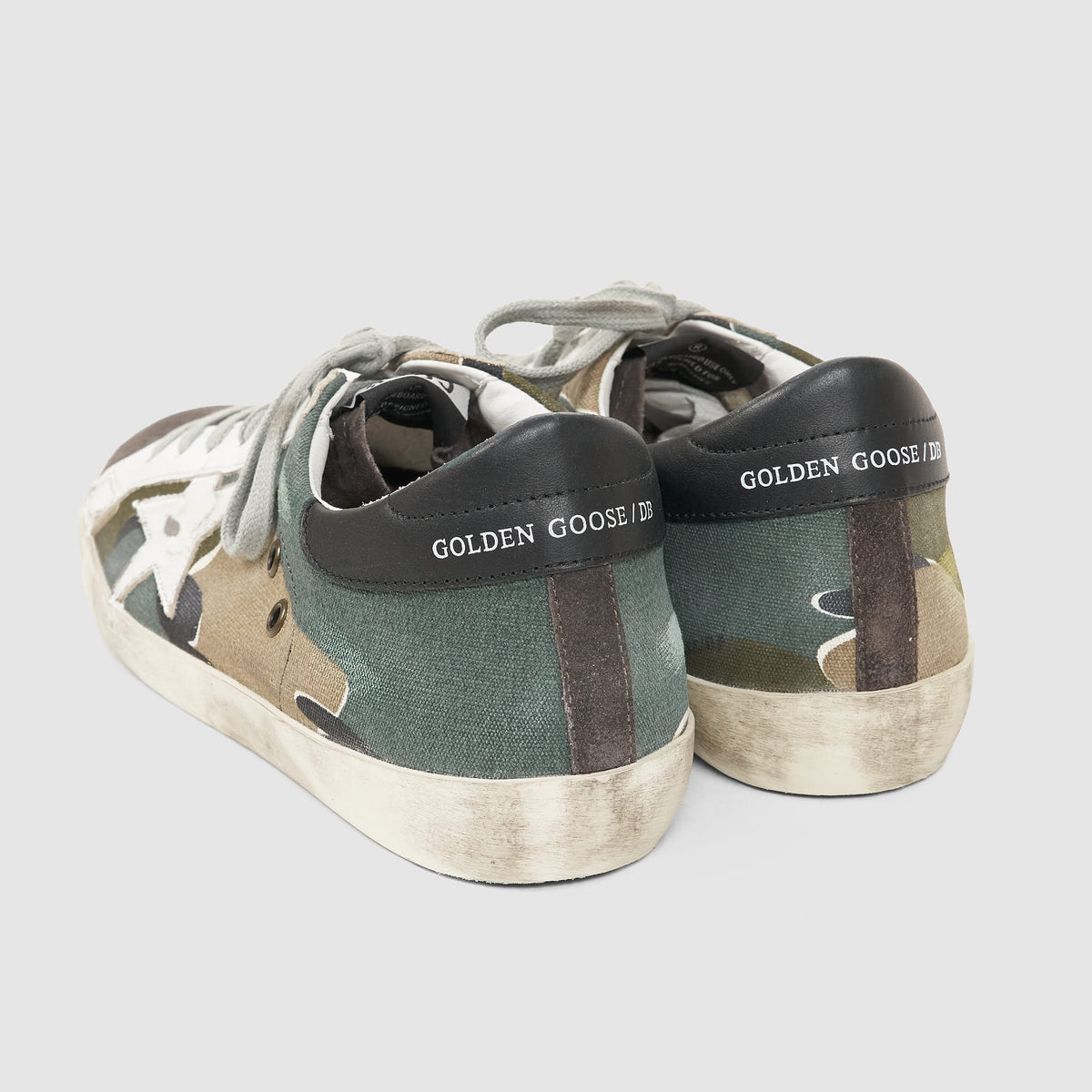Golden Goose Camouflage White Superstar Sneakers