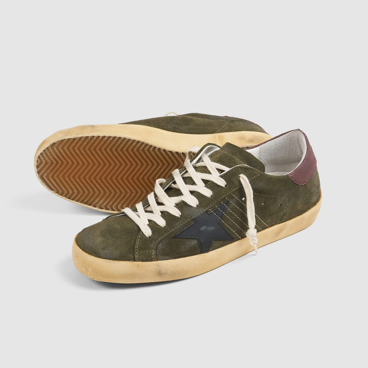 Golden Goose Superstar Green Black Bordeaux Sneakers
