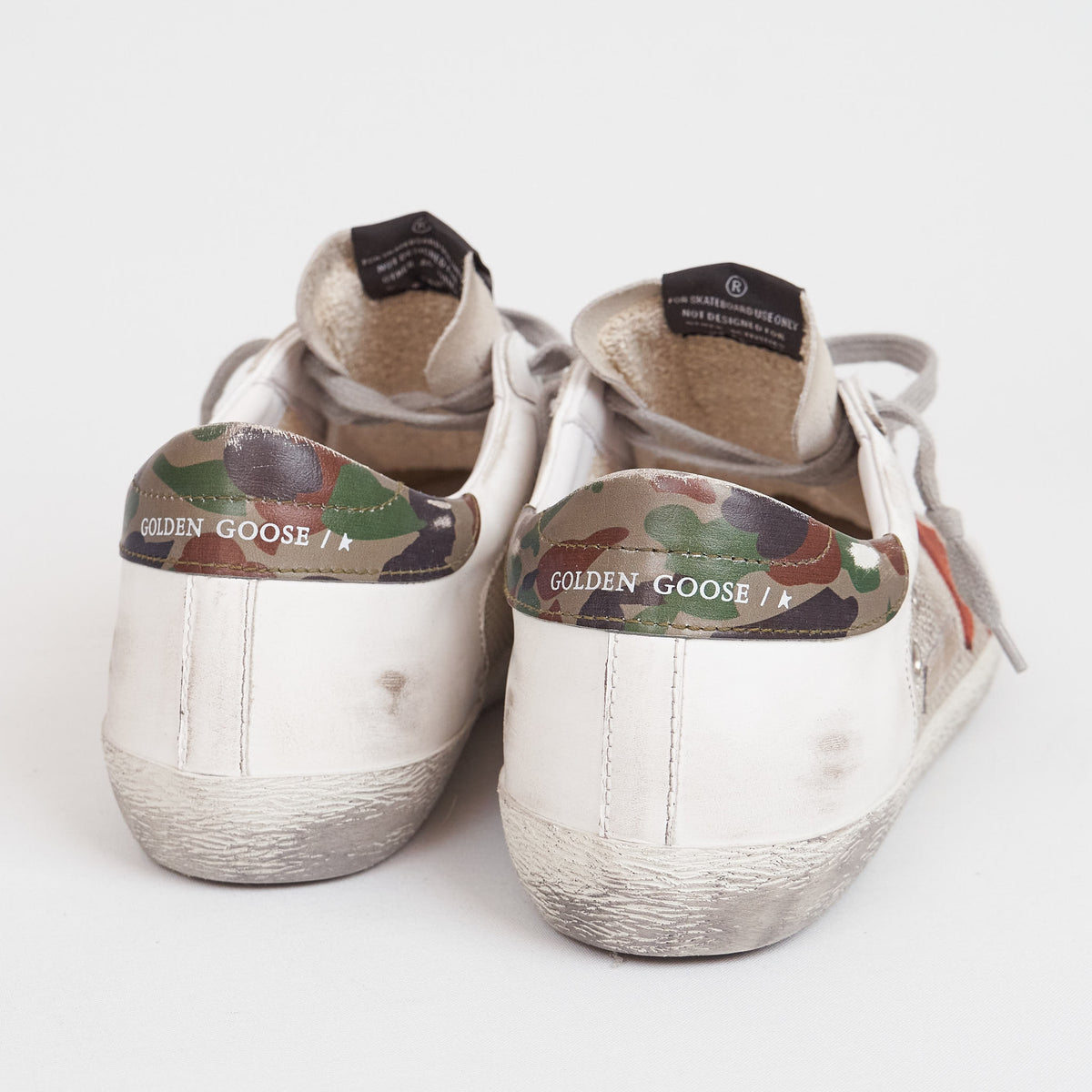 Golden Goose Superstar White Red Camouflage Sneakers