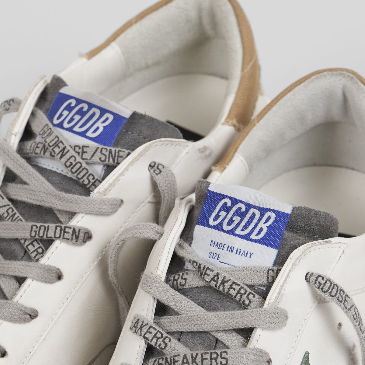 Golden Goose White Gray Military Superstar Sneakers