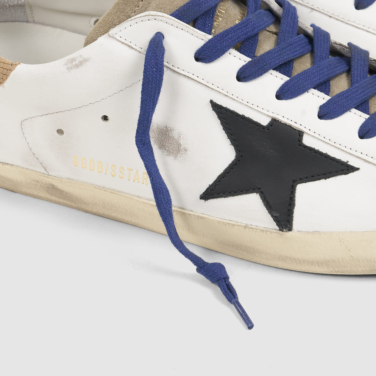 Golden Goose Superstar White Taupe Black Sneakers